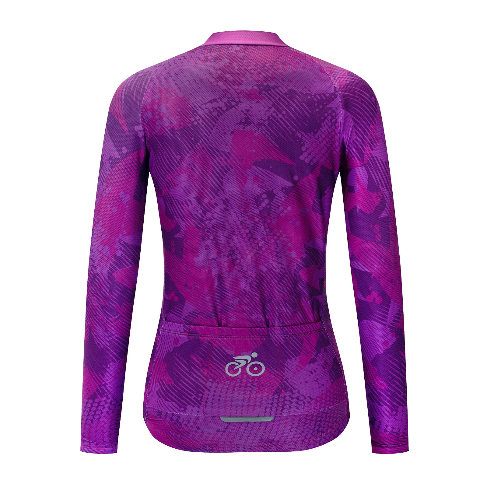 Long Sleeve Cycling Jersey Blue Design