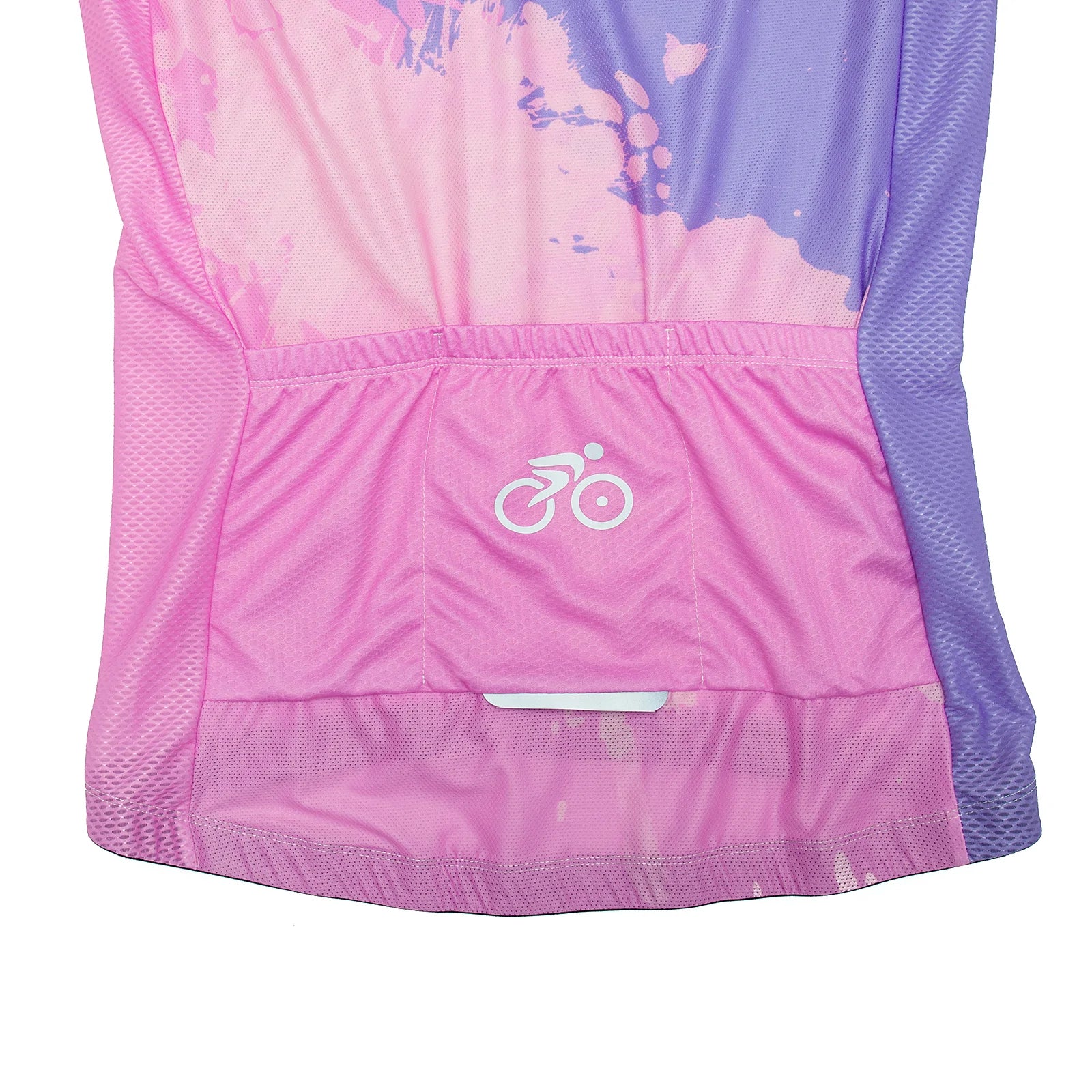 Blue paint splash cycling jersey for women