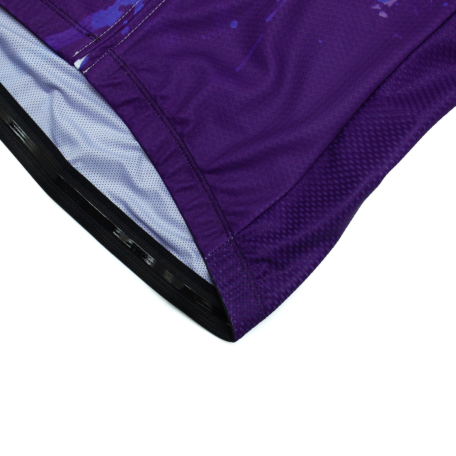 Purple paint splash cycling jersey