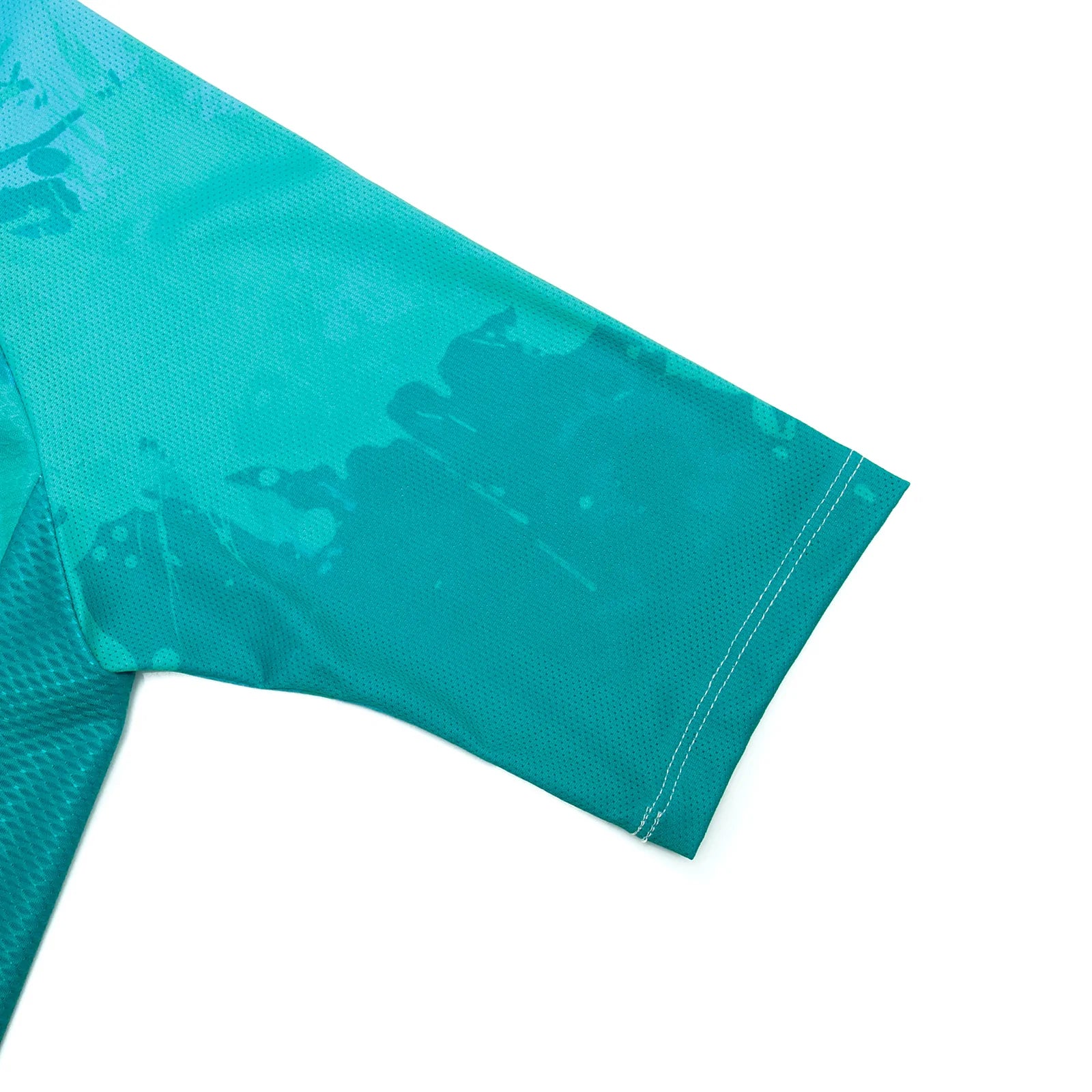 Light blue paint splash cycling jersey for women