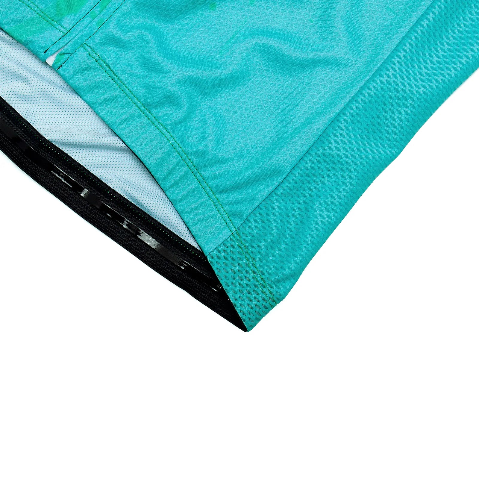 Black green paint splash cycling jersey for women