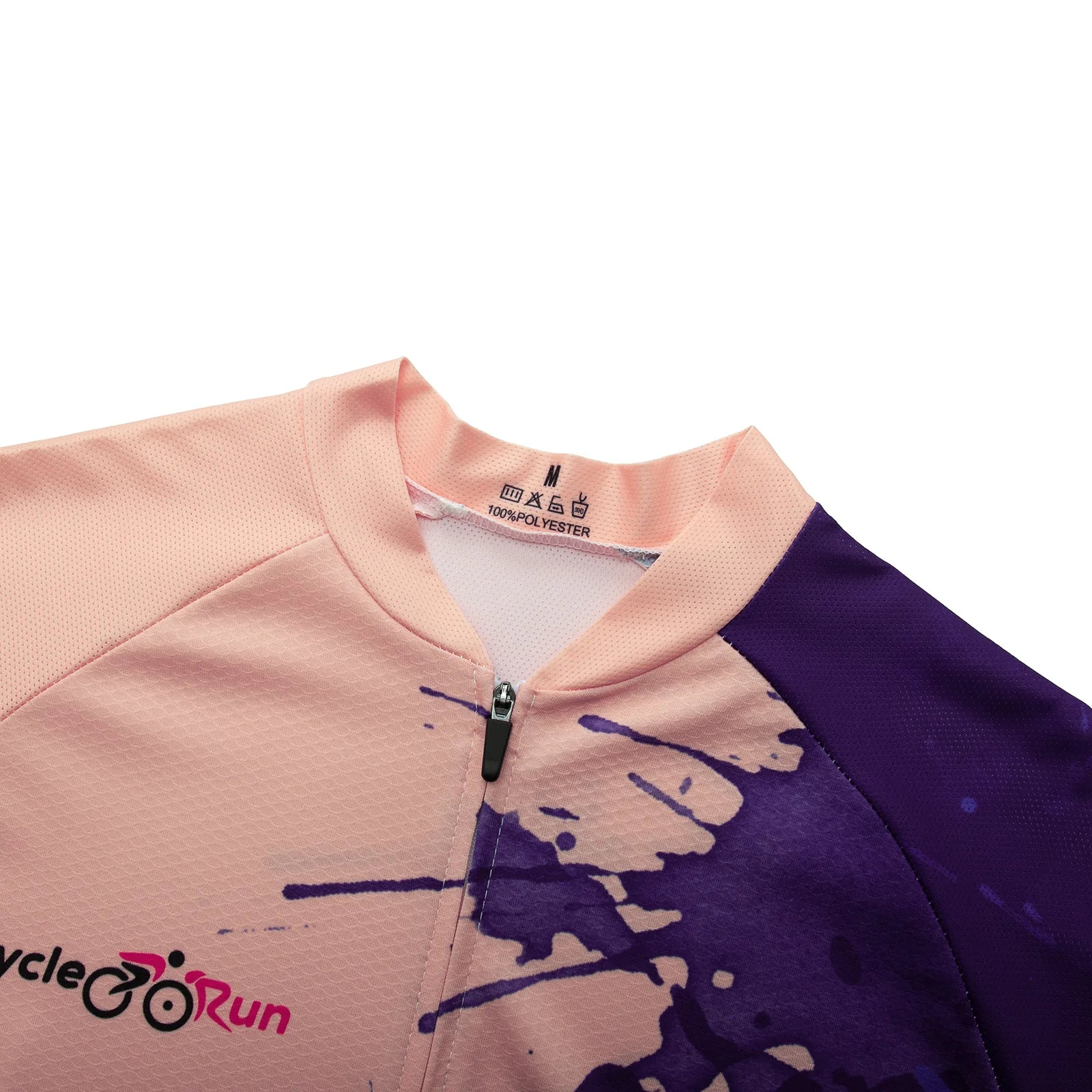 Purple paint splash Long Sleeve cycling jersey for women