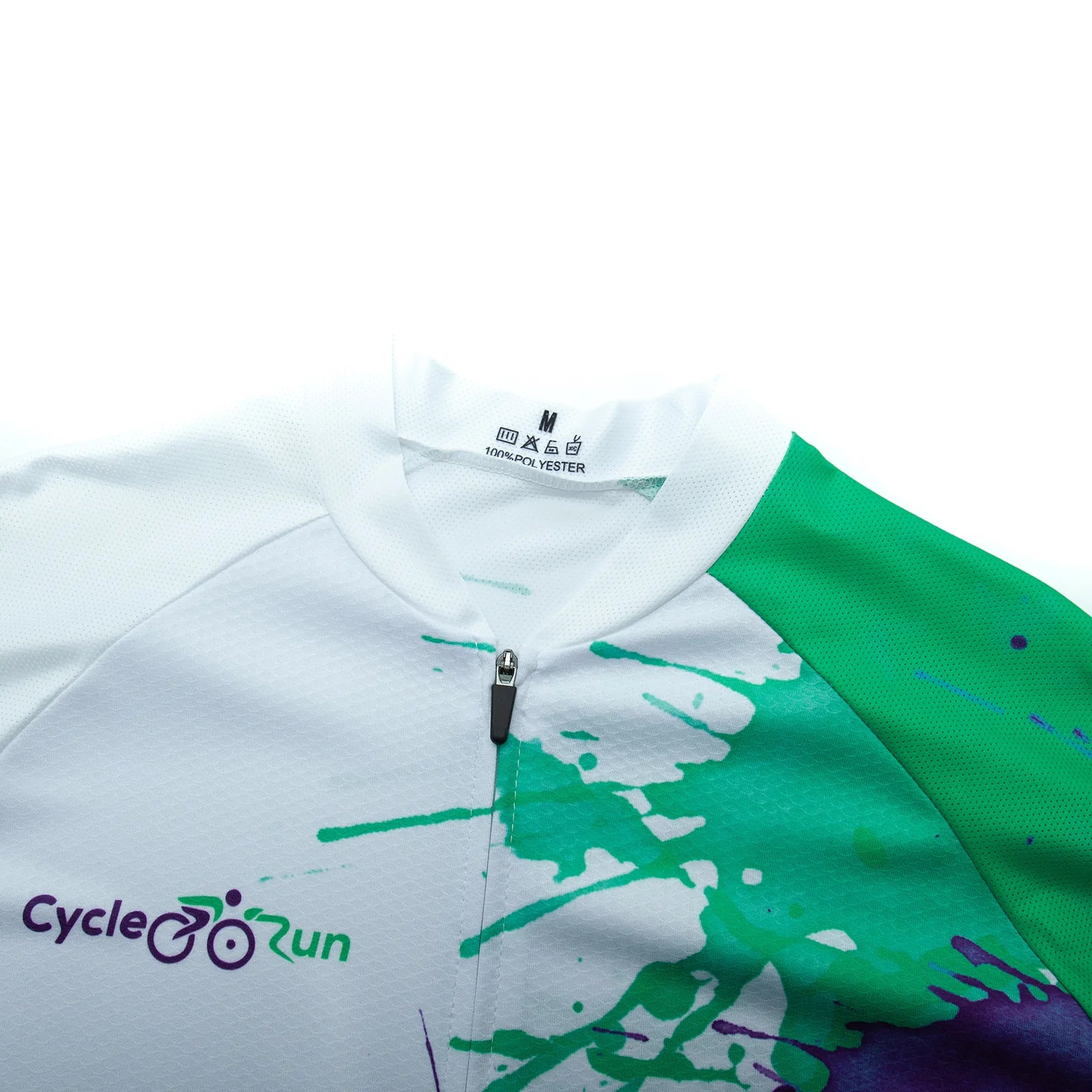 Green blue paint splash Long Sleeve cycling jersey for women