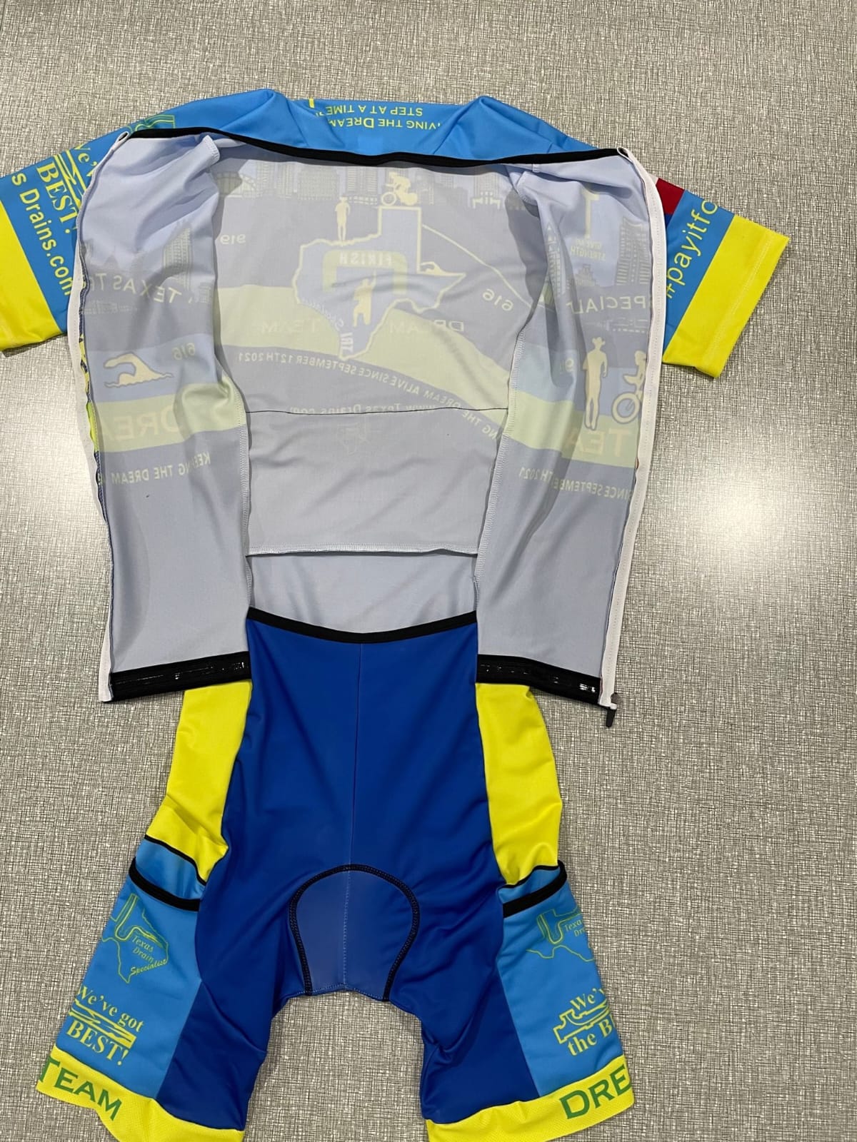 Dream-Team Summer Triathlon Race suit (with Rear zipper pocket)