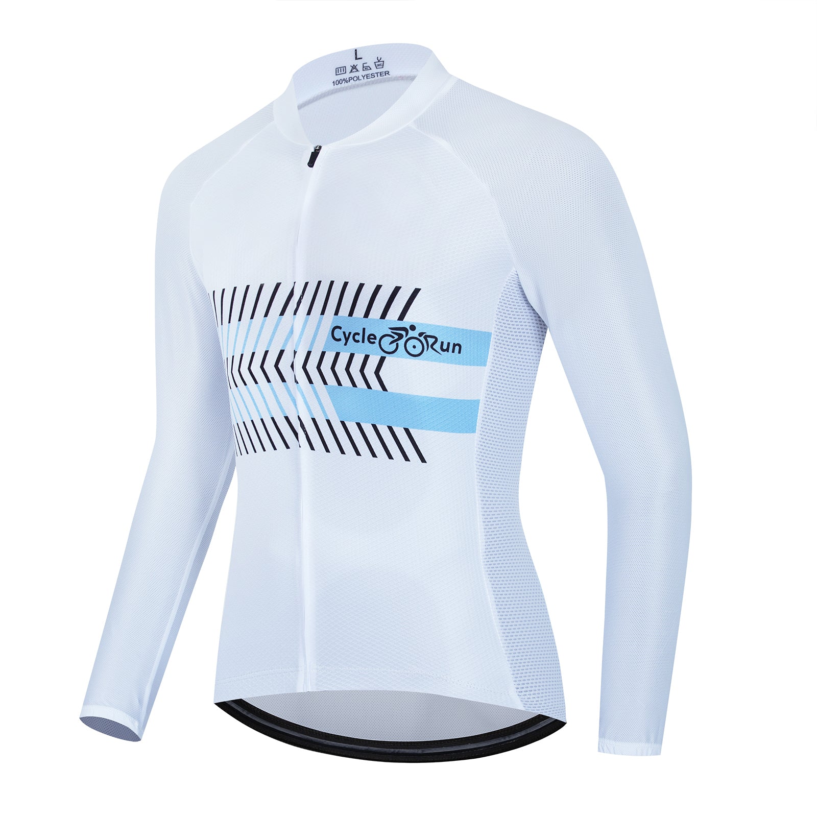 White Wizo Long Sleeve cycling jersey