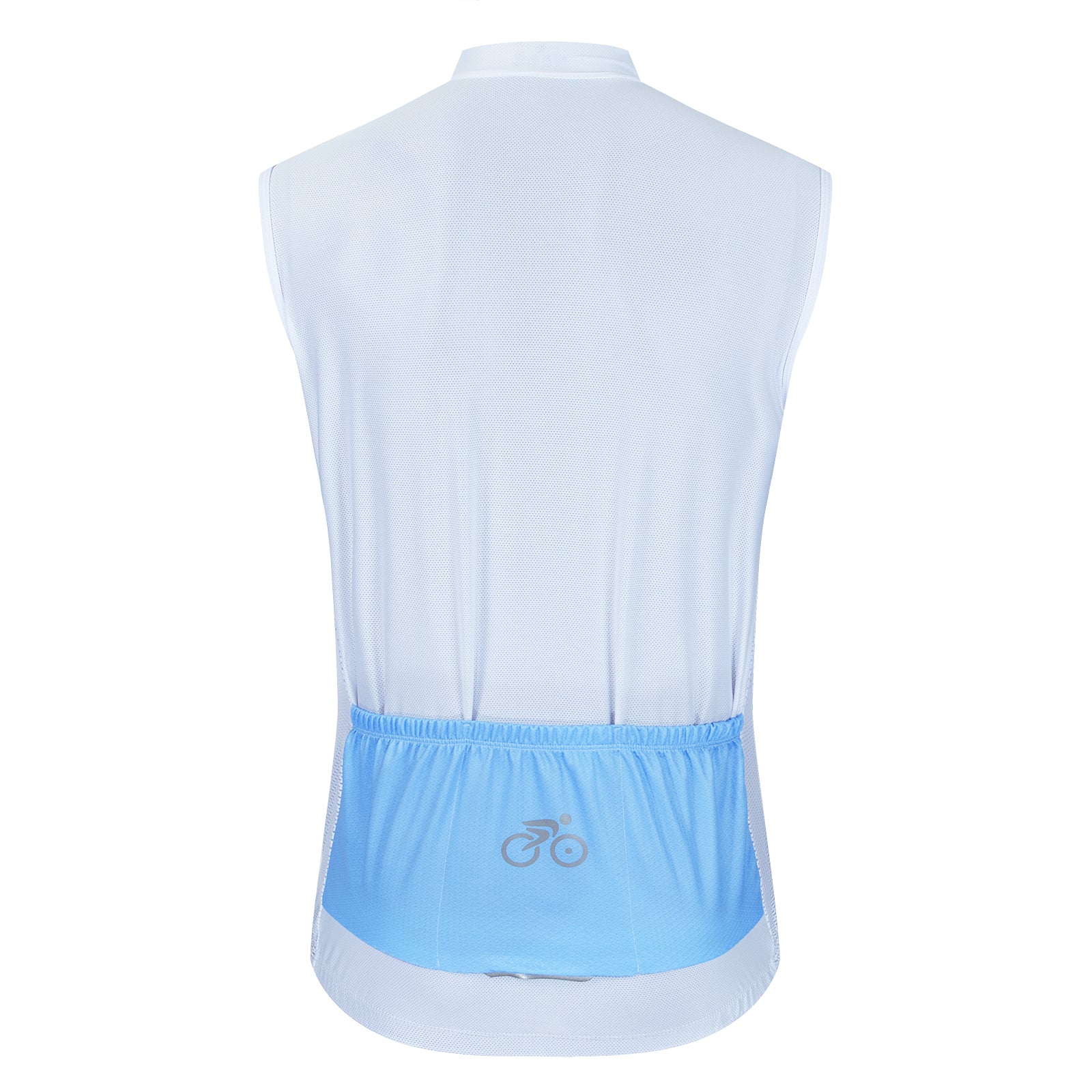 White Sleeveless cycling jersey for Men and Women