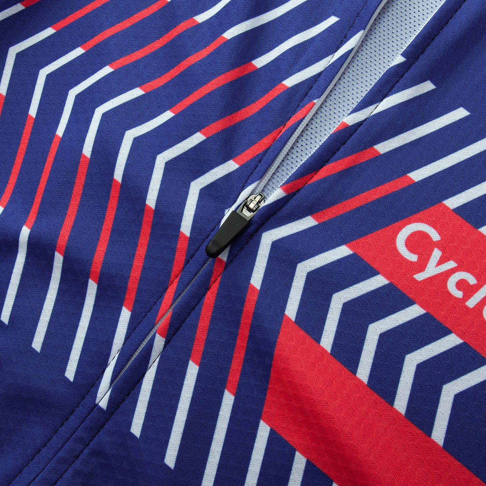 Blue & Red Wizo cycling jersey for women