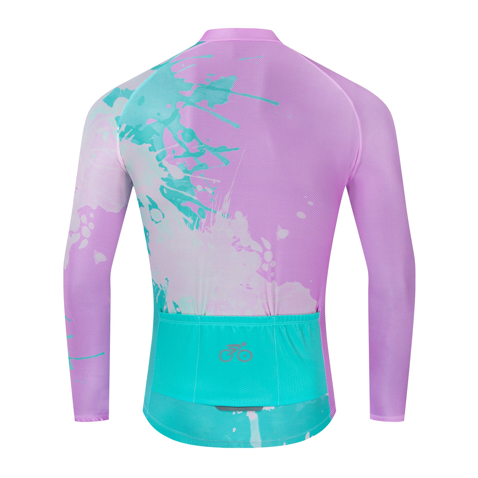 Blue paint splash Long Sleeve cycling jersey