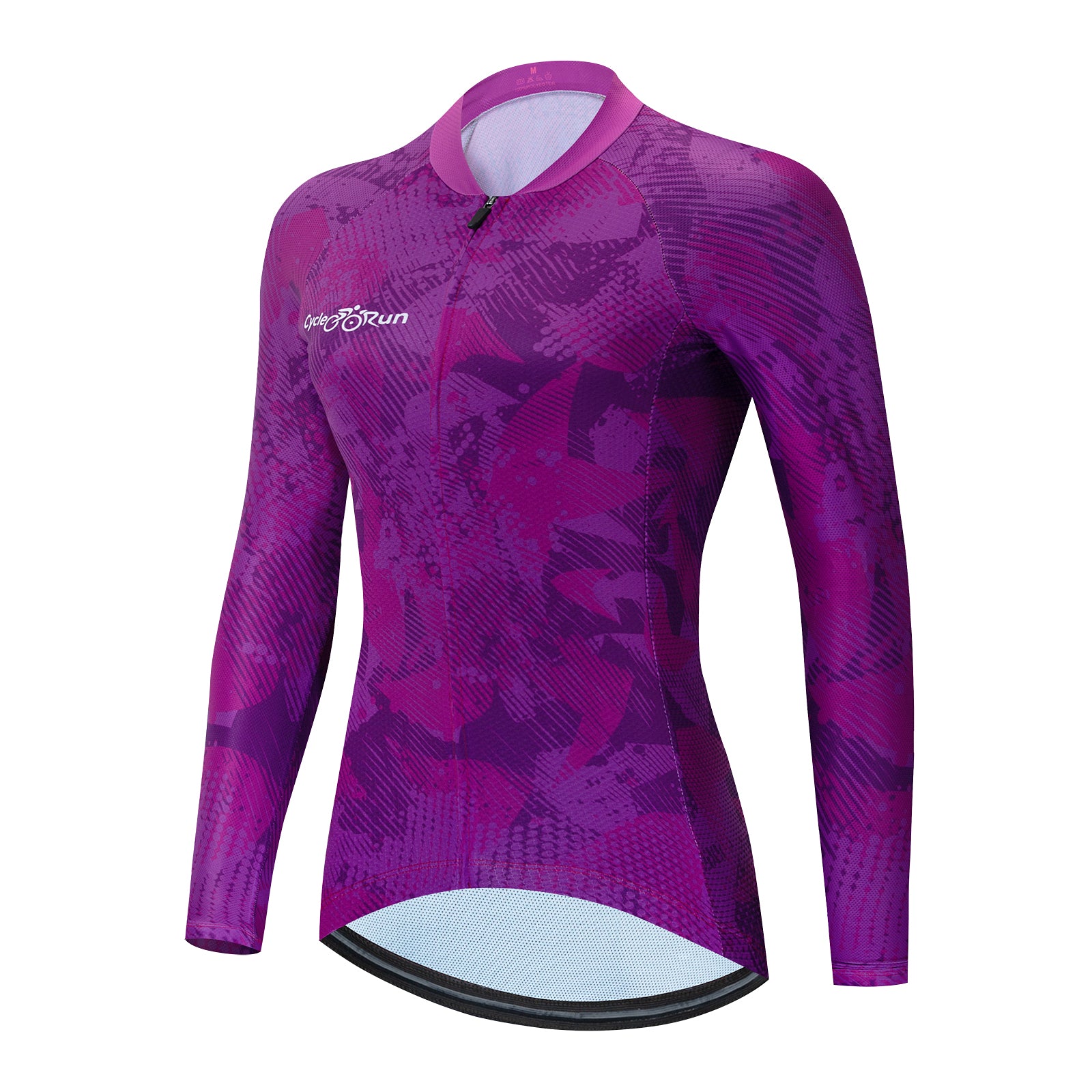 Long Sleeve Cycling Jersey Blue Design