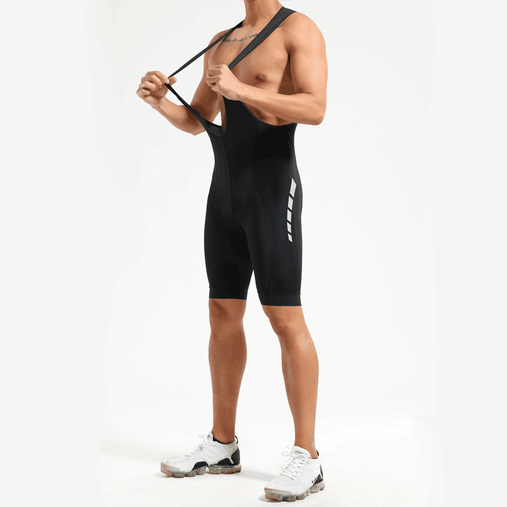 Black Bib with Reflective lines and 3D Gel for safe riding