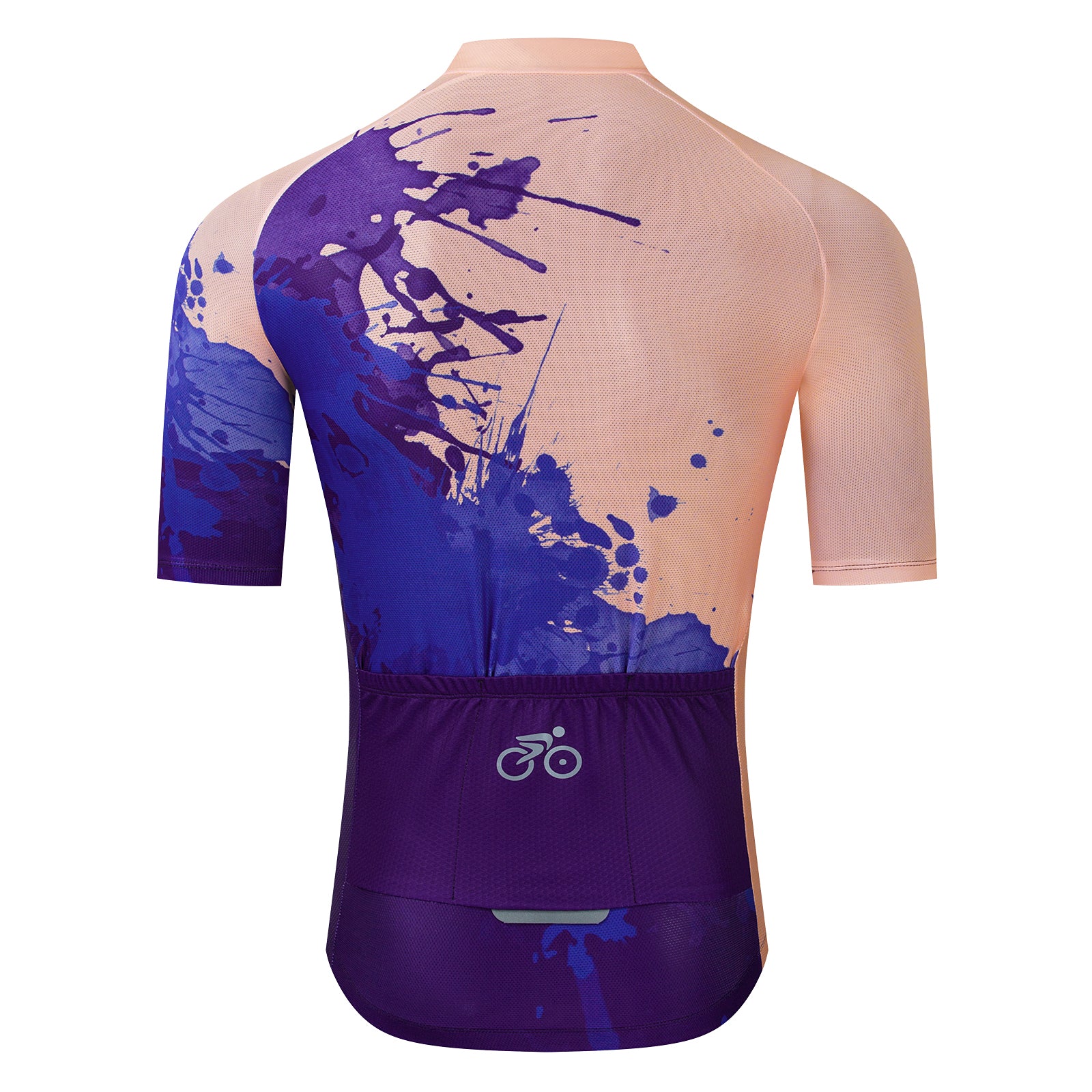 Purple paint splash cycling jersey
