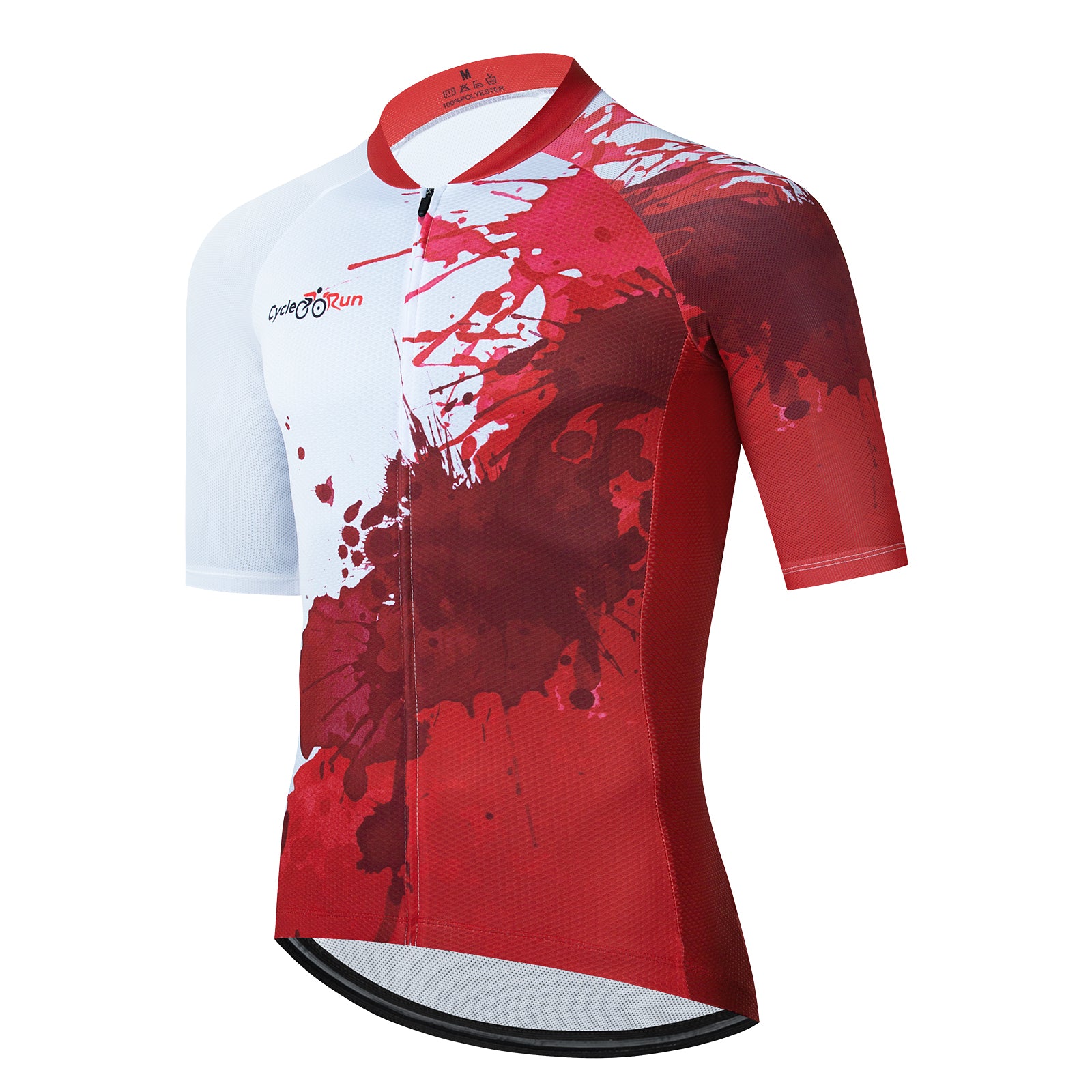 Cycling Jersey Paint Splash White and Black