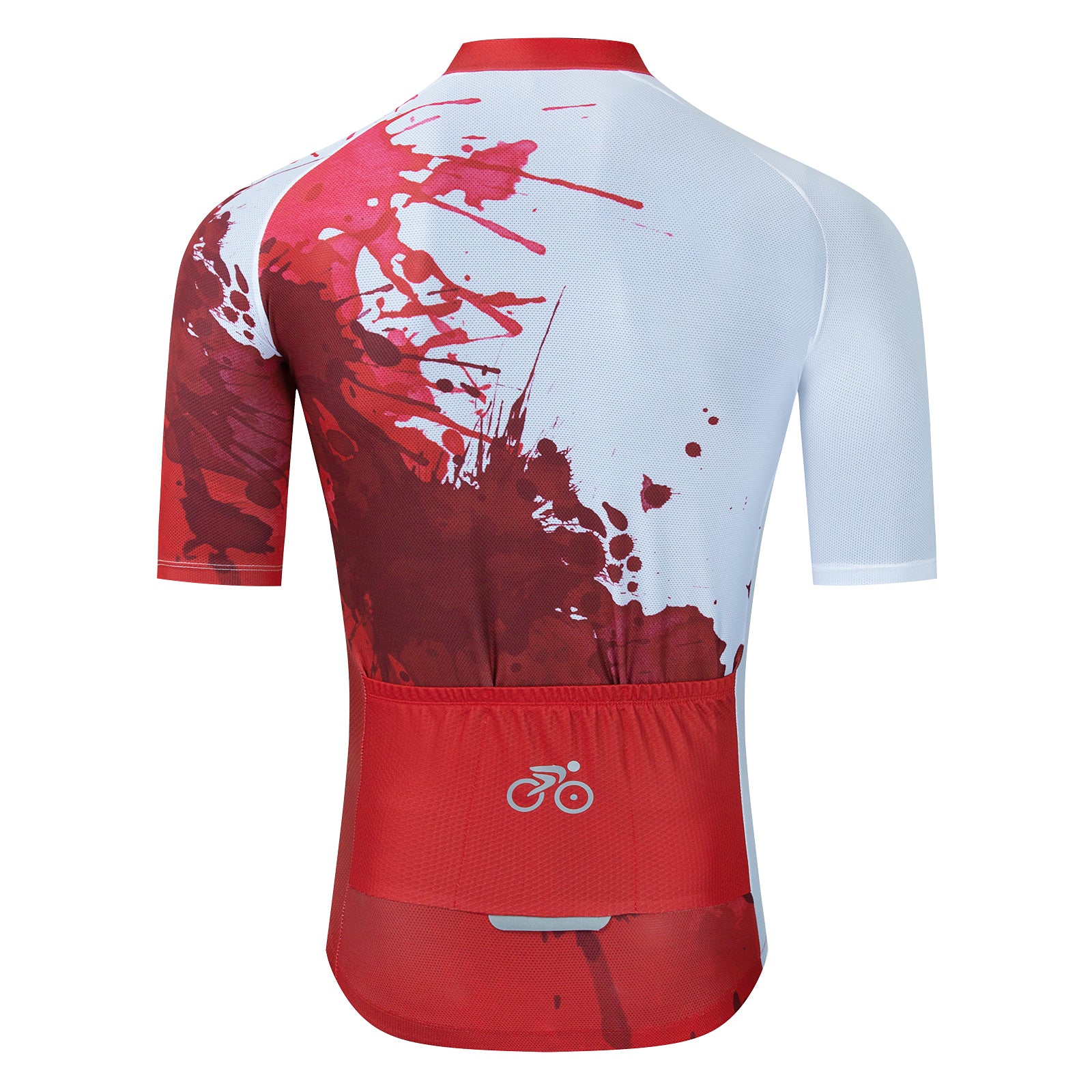 Cycling Jersey Paint Splash White and Black