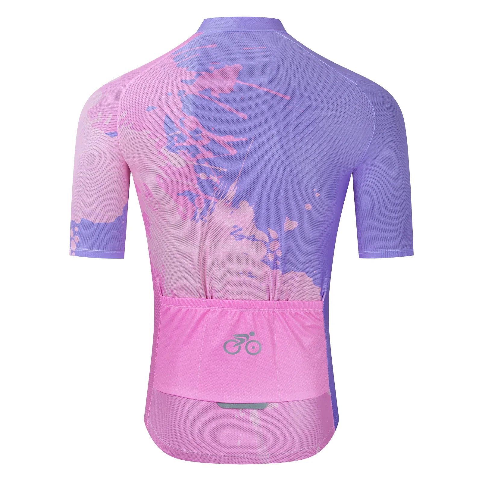 Blue paint splash cycling jersey for women