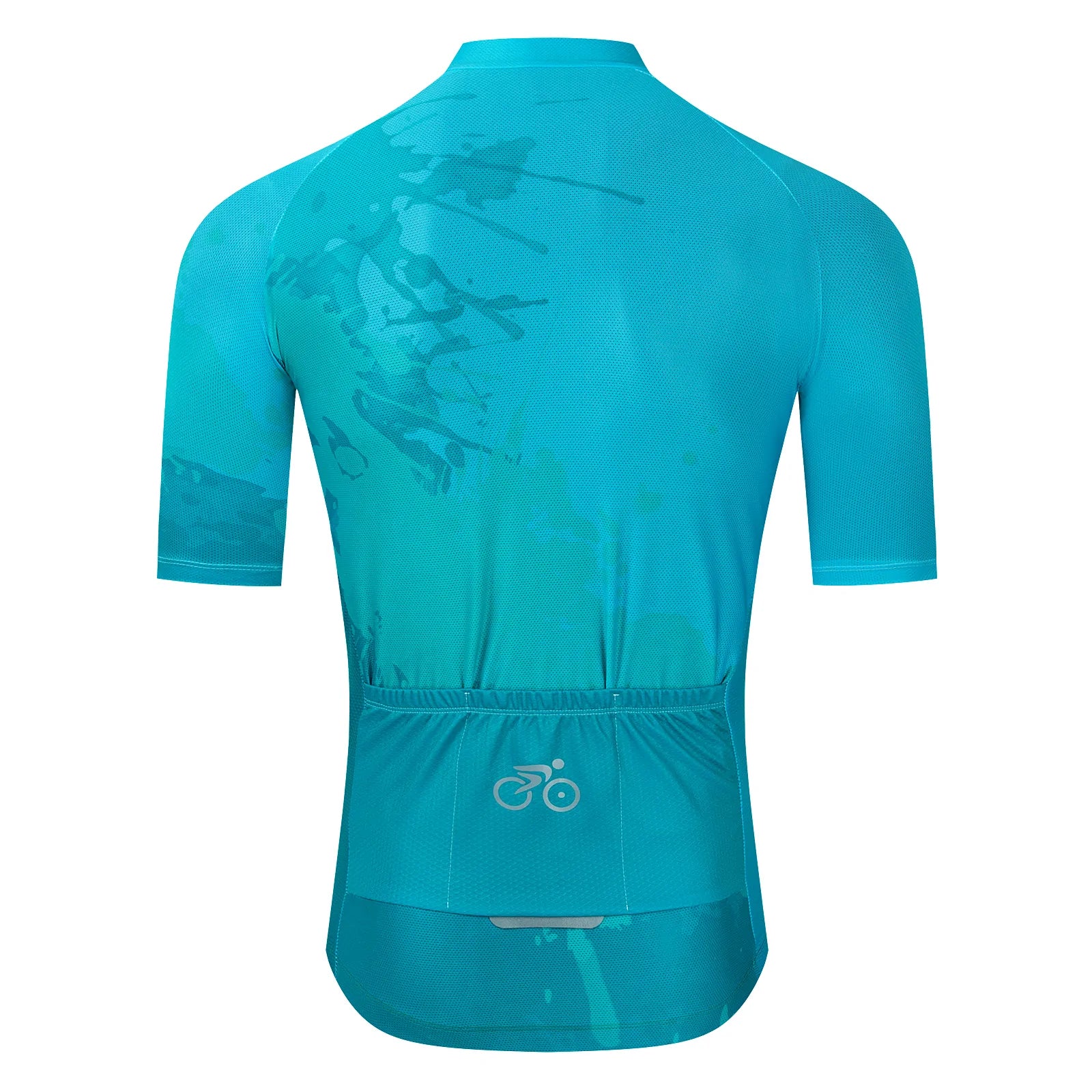 Light blue paint splash cycling jersey for women