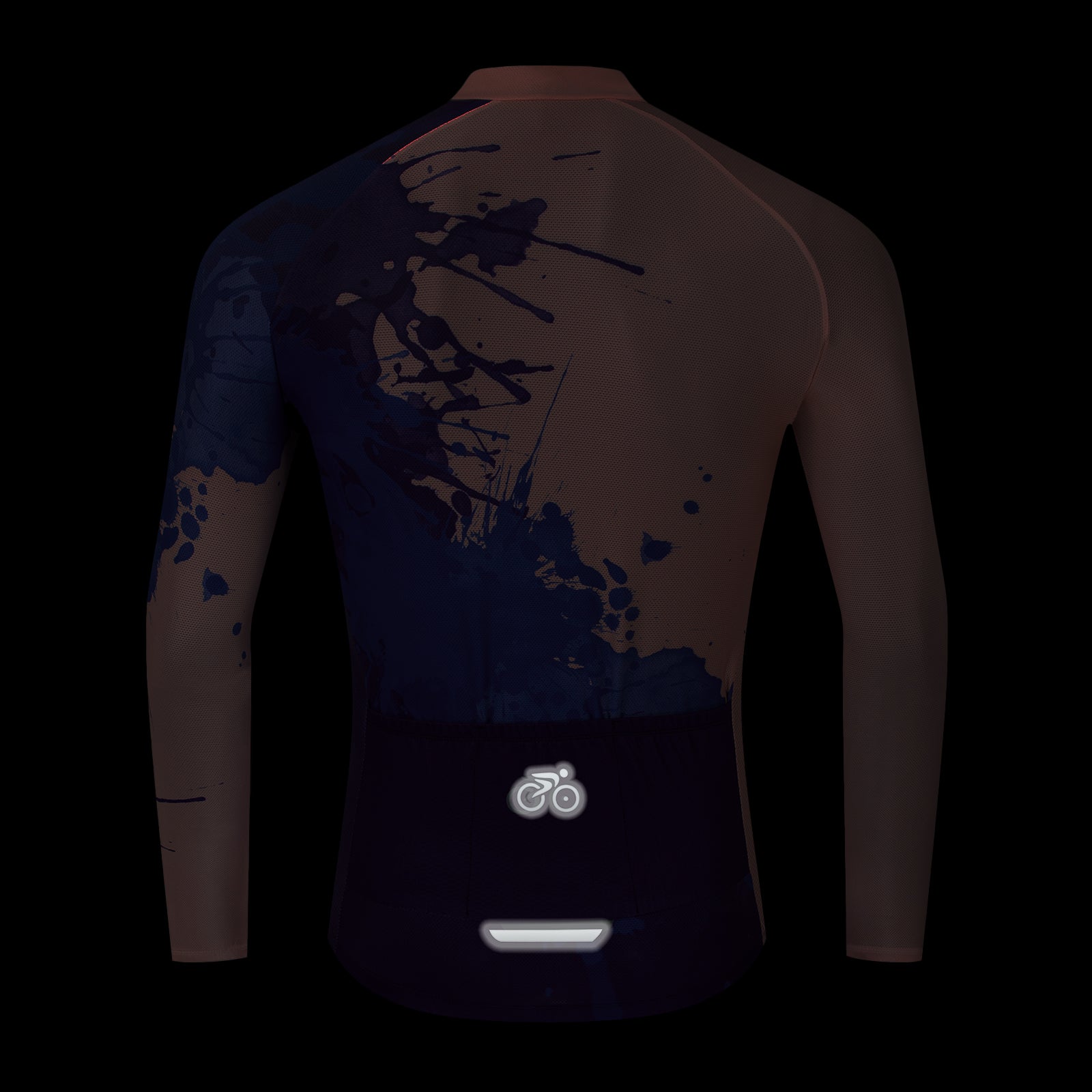Purple paint splash Long Sleeve cycling jersey