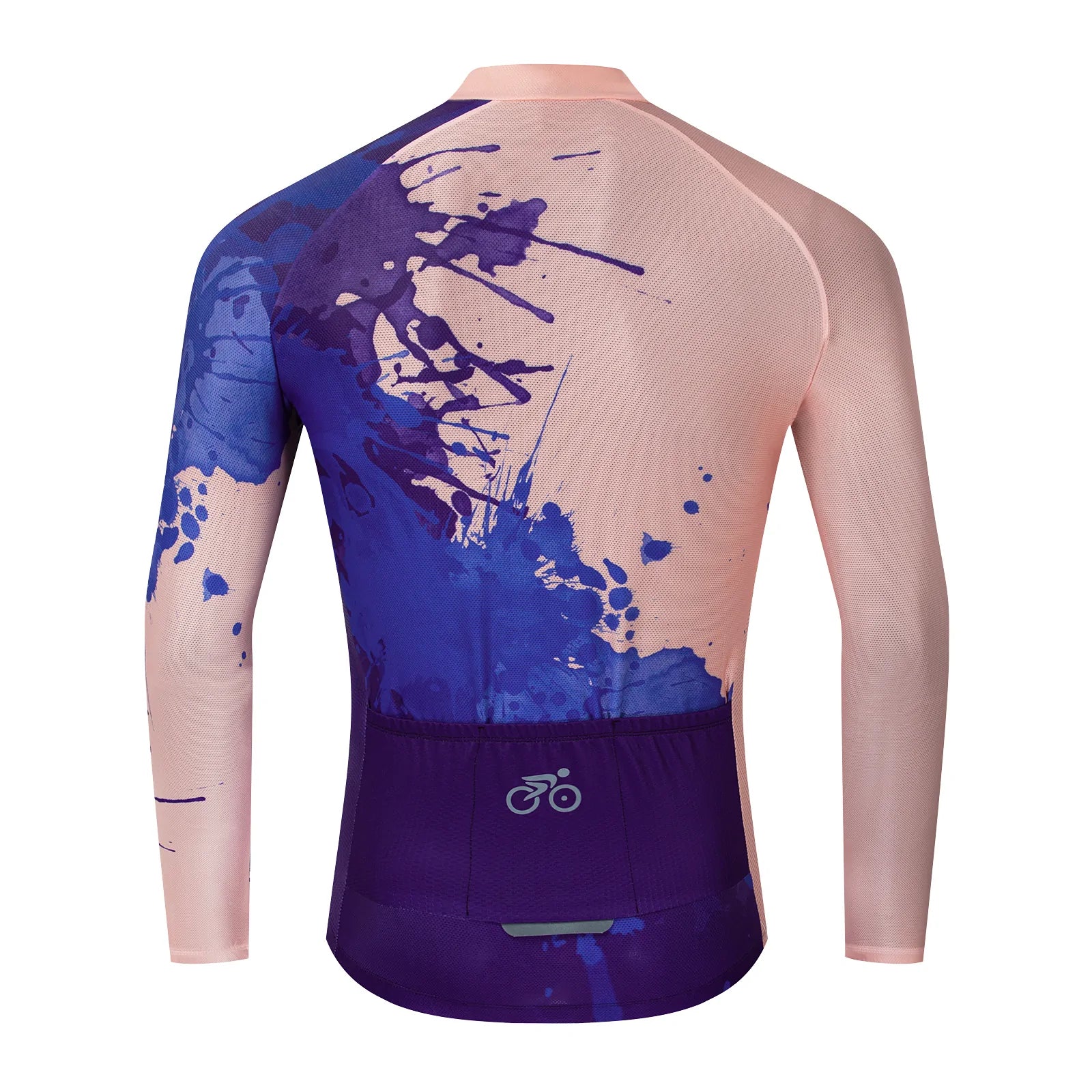 Purple paint splash Long Sleeve cycling jersey for women
