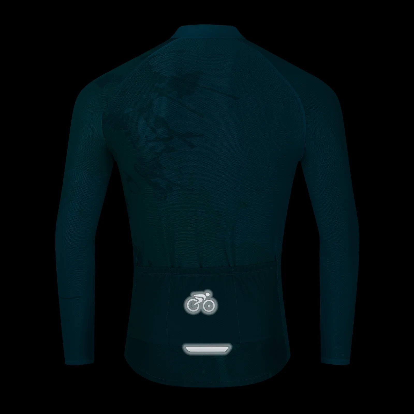 Light blue paint splash Long Sleeve cycling jersey for women