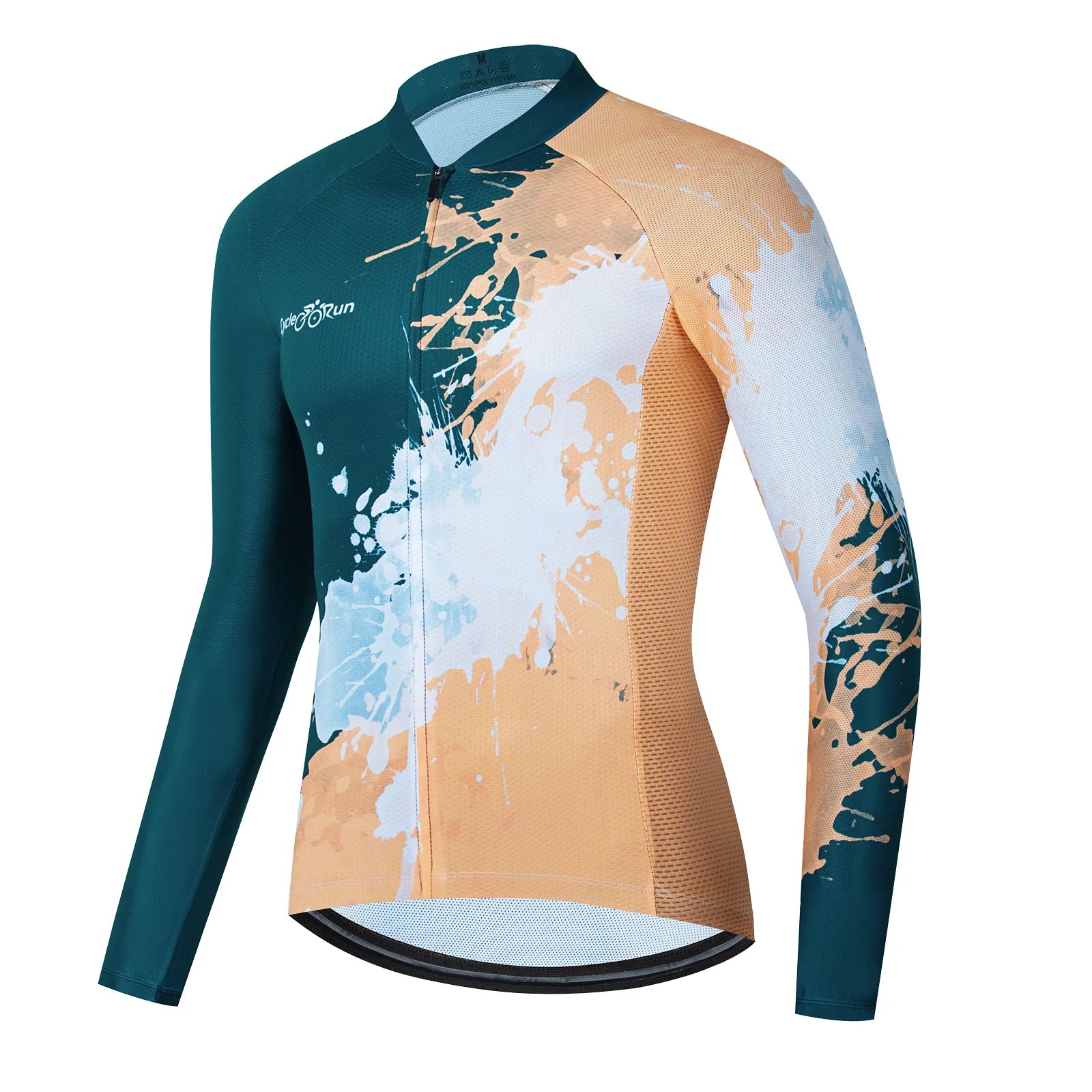 Body color paint splash Long Sleeve cycling jersey for women