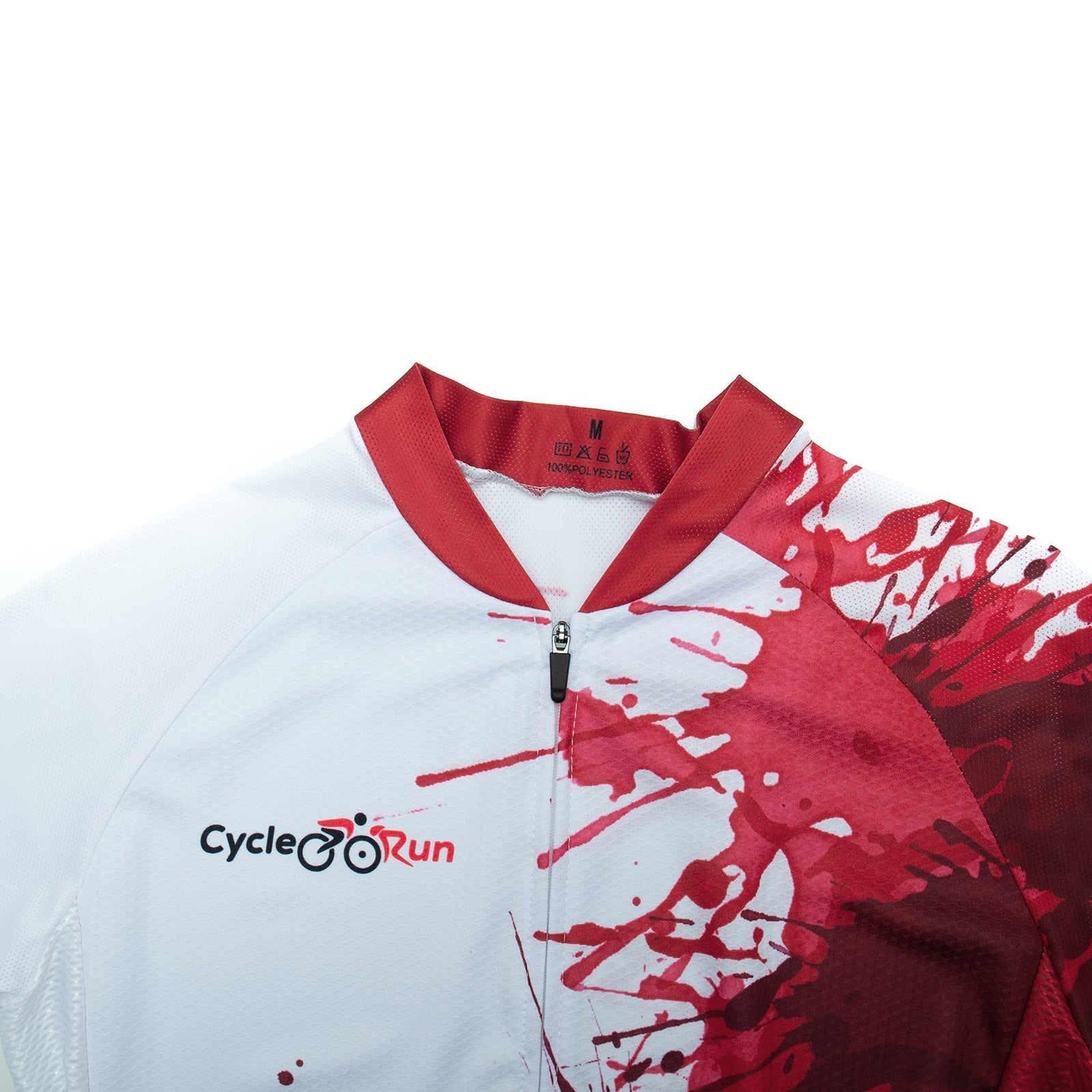 Cycling Jersey Paint Splash White and Black