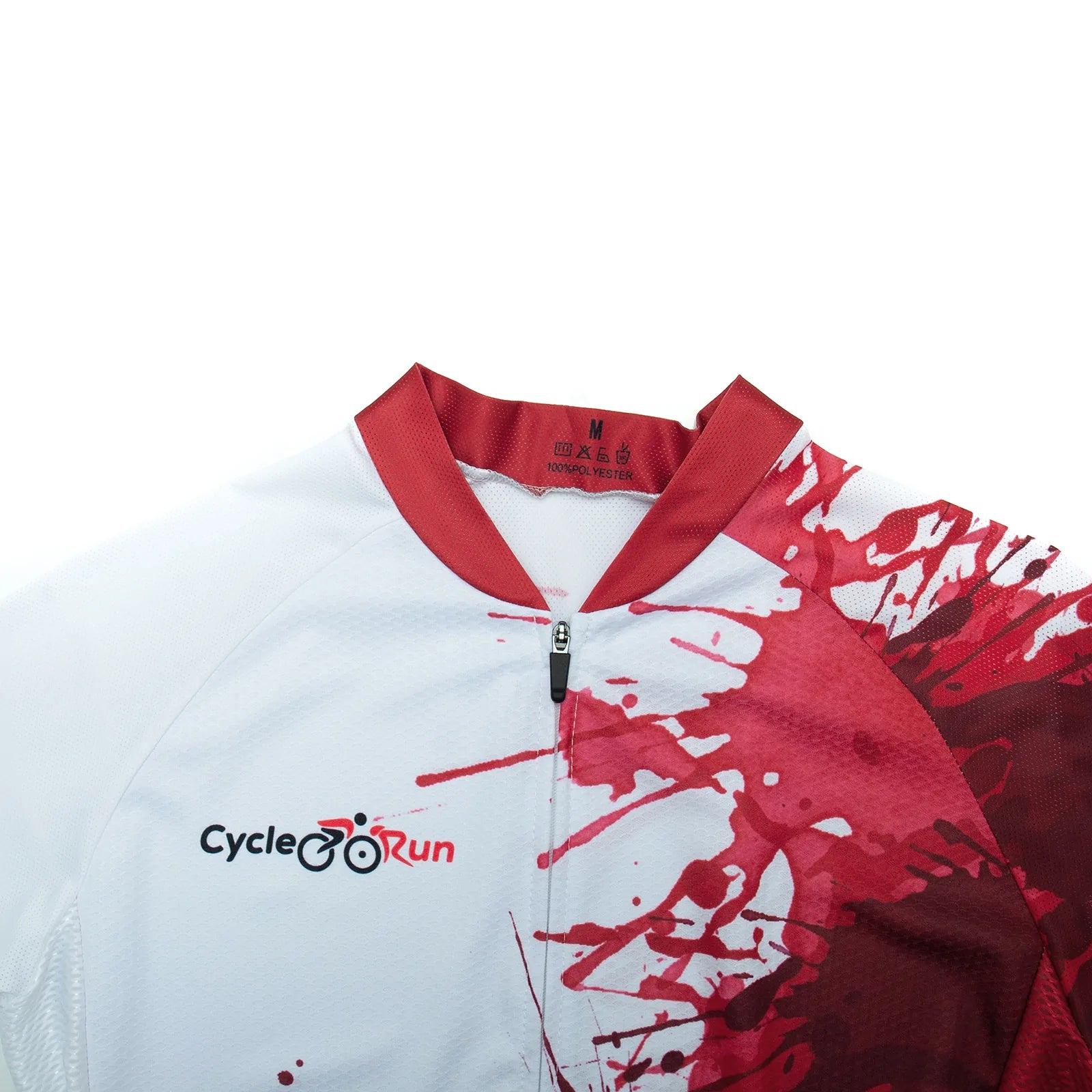 Cycling Jersey Paint Splash White and Black for women