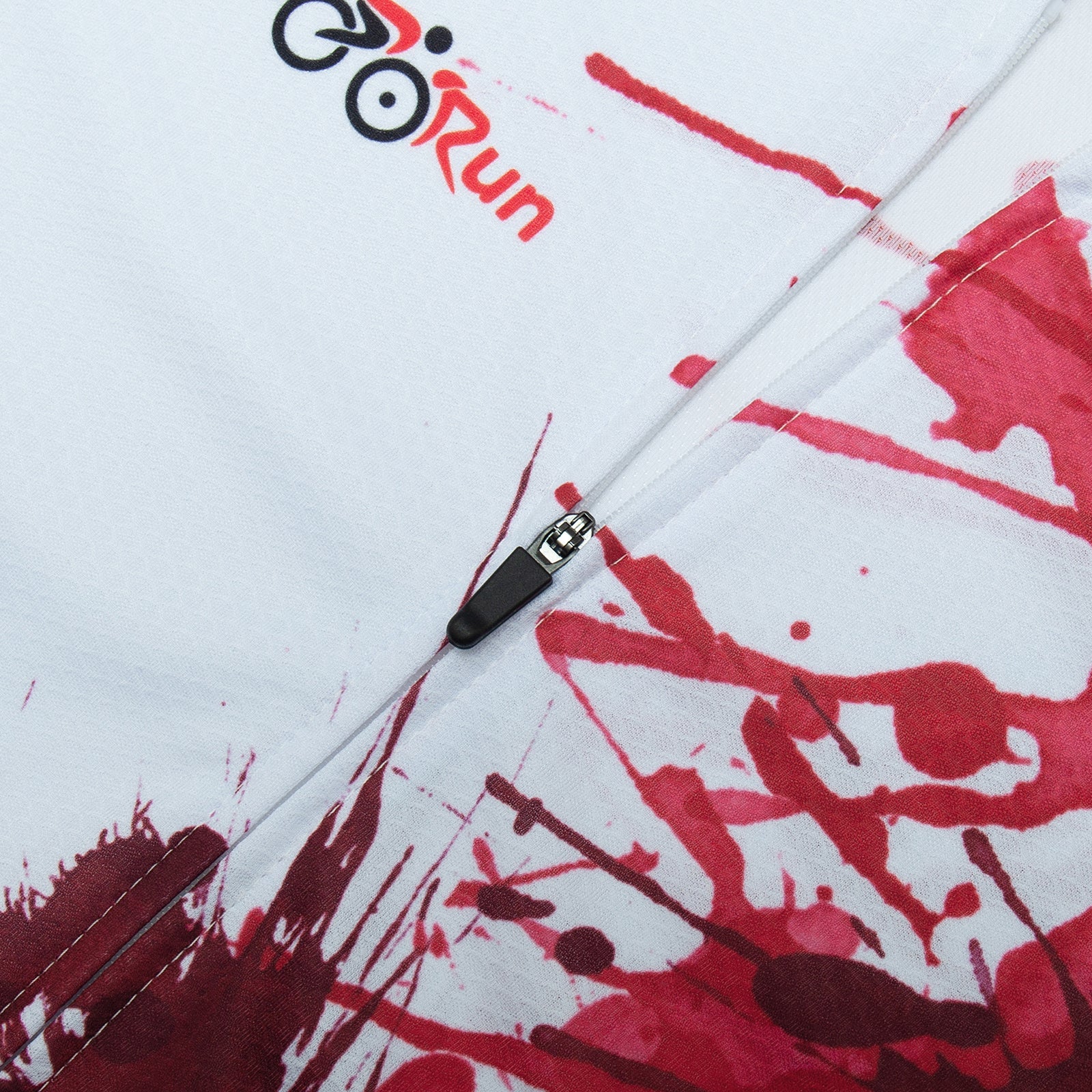 Cycling Jersey Paint Splash White and Black for women