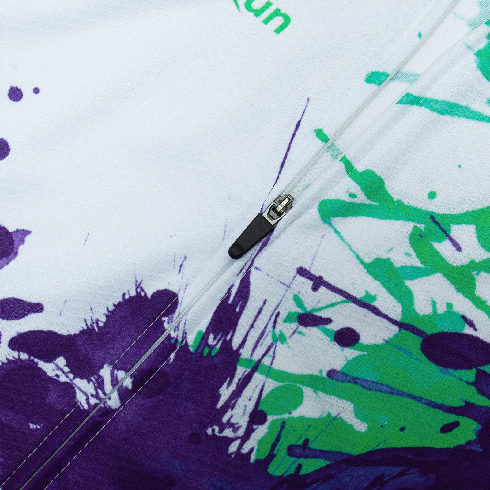 Green blue paint splash cycling jersey