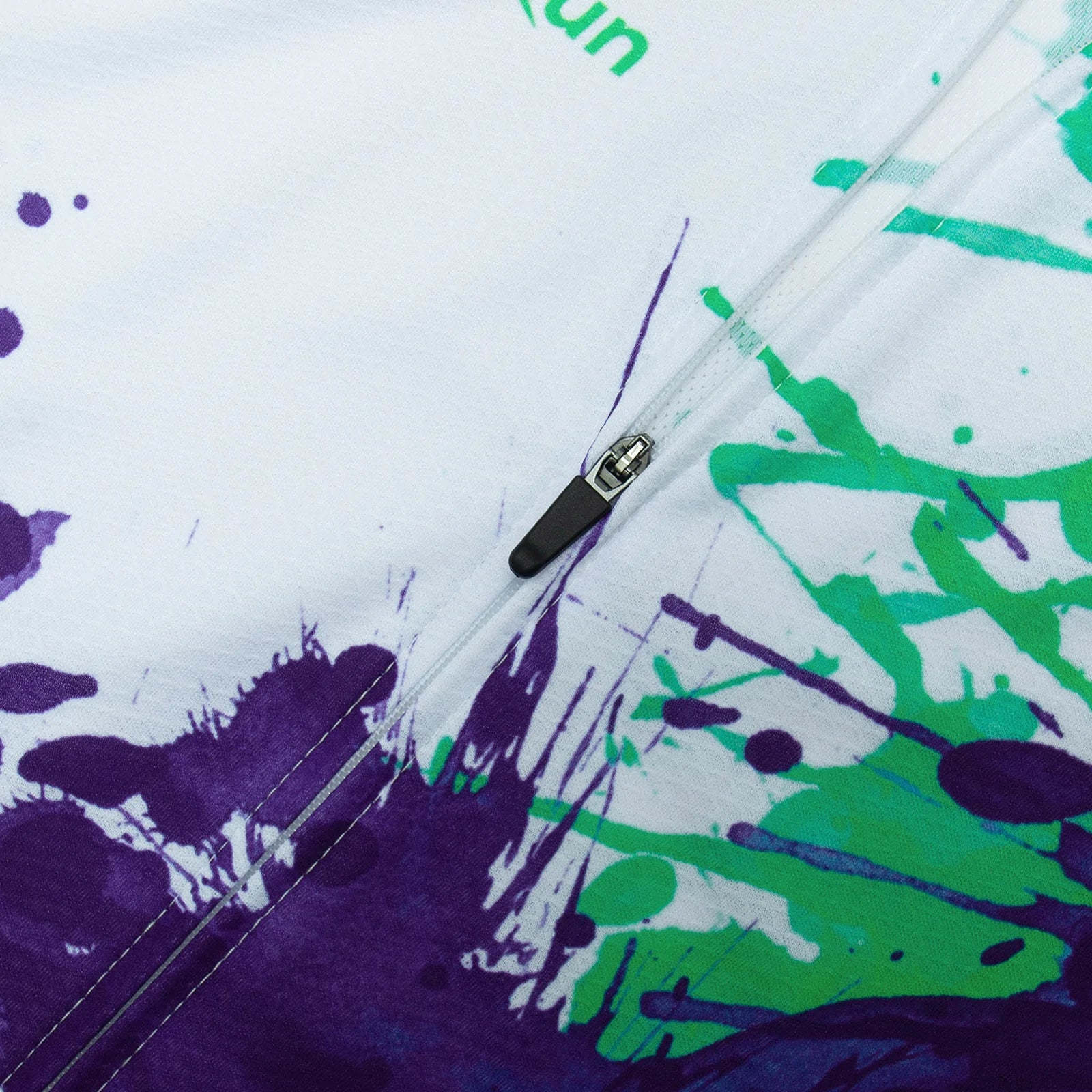 Green blue paint splash cycling jersey for women