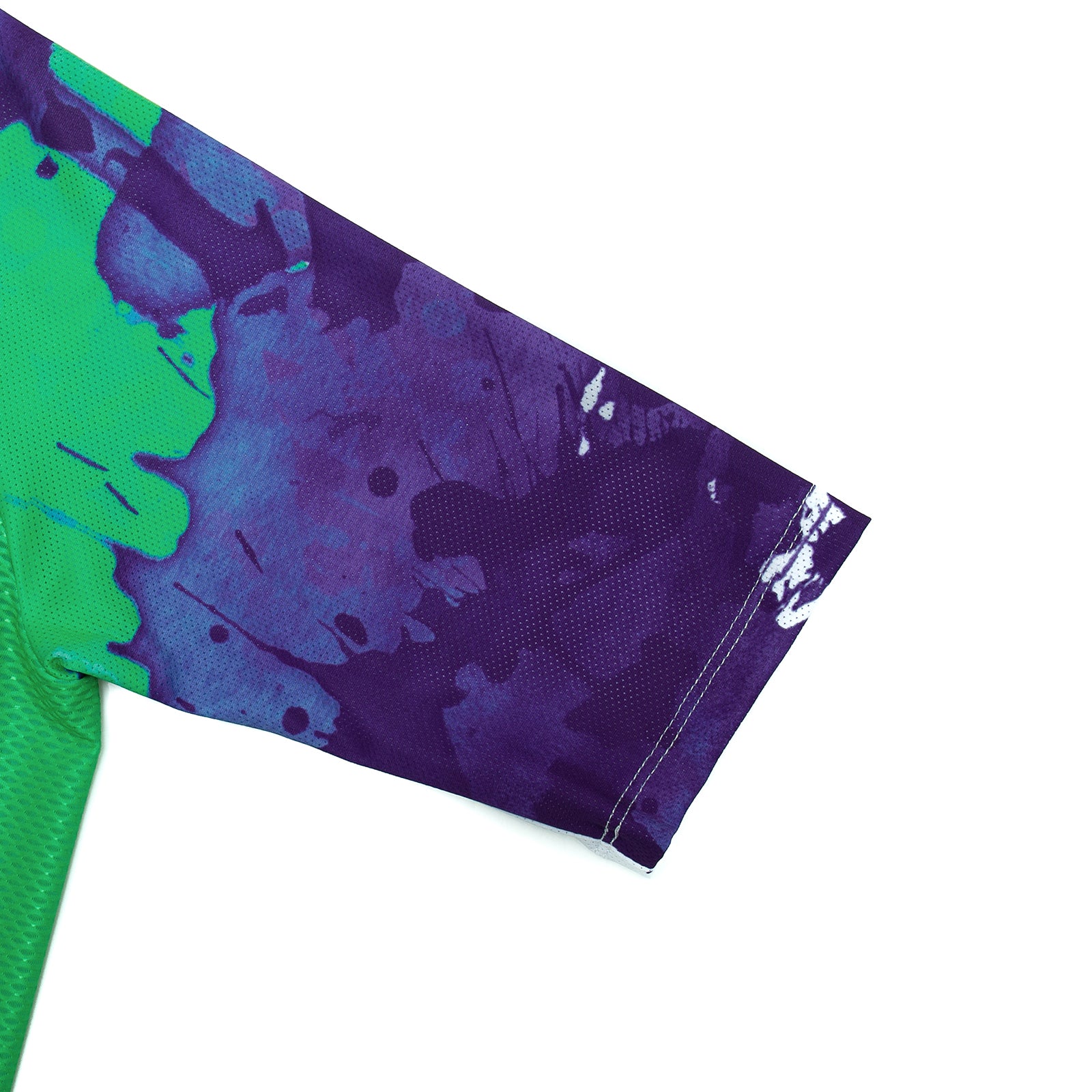 Green blue paint splash cycling jersey