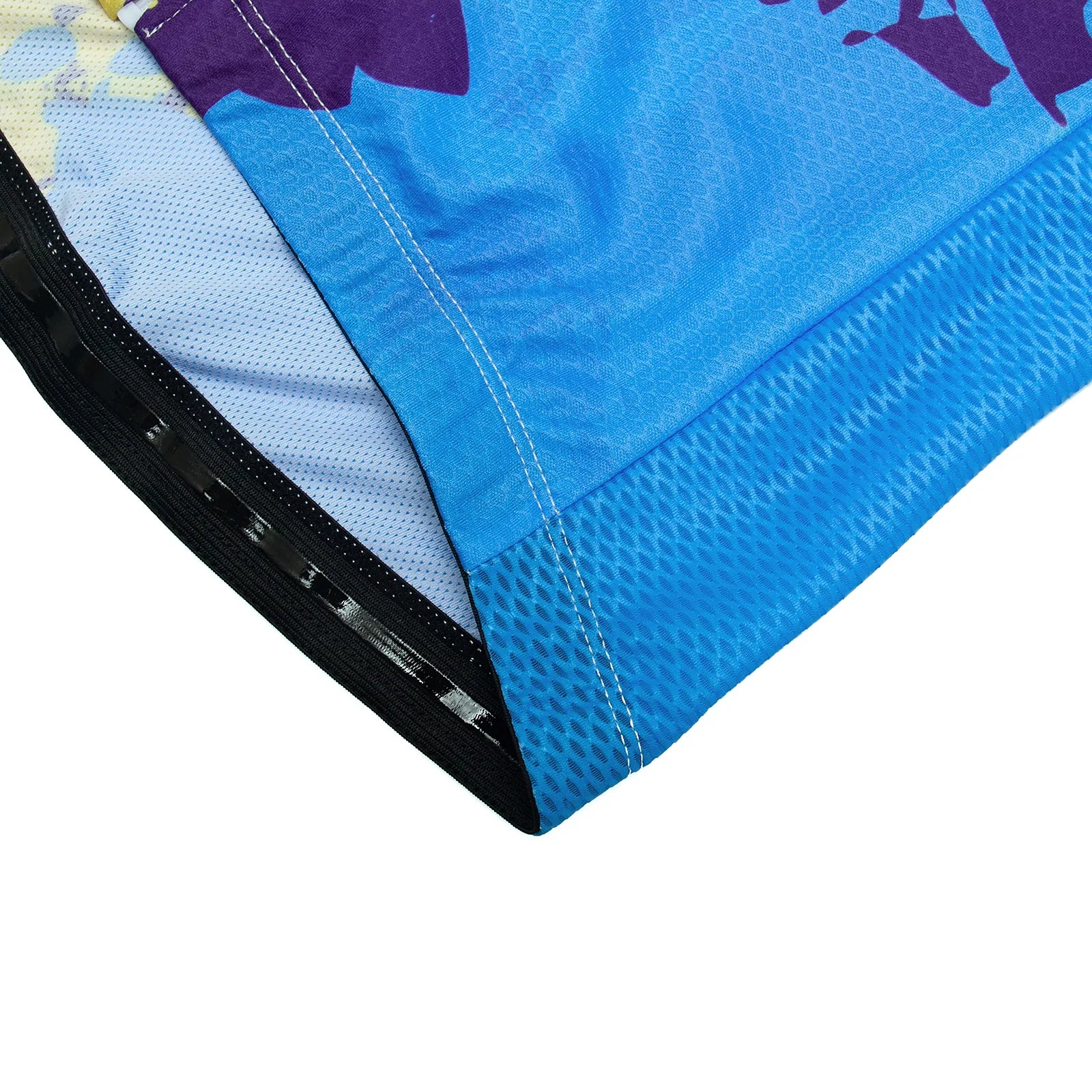 Yellow blue paint splash cycling jersey for women