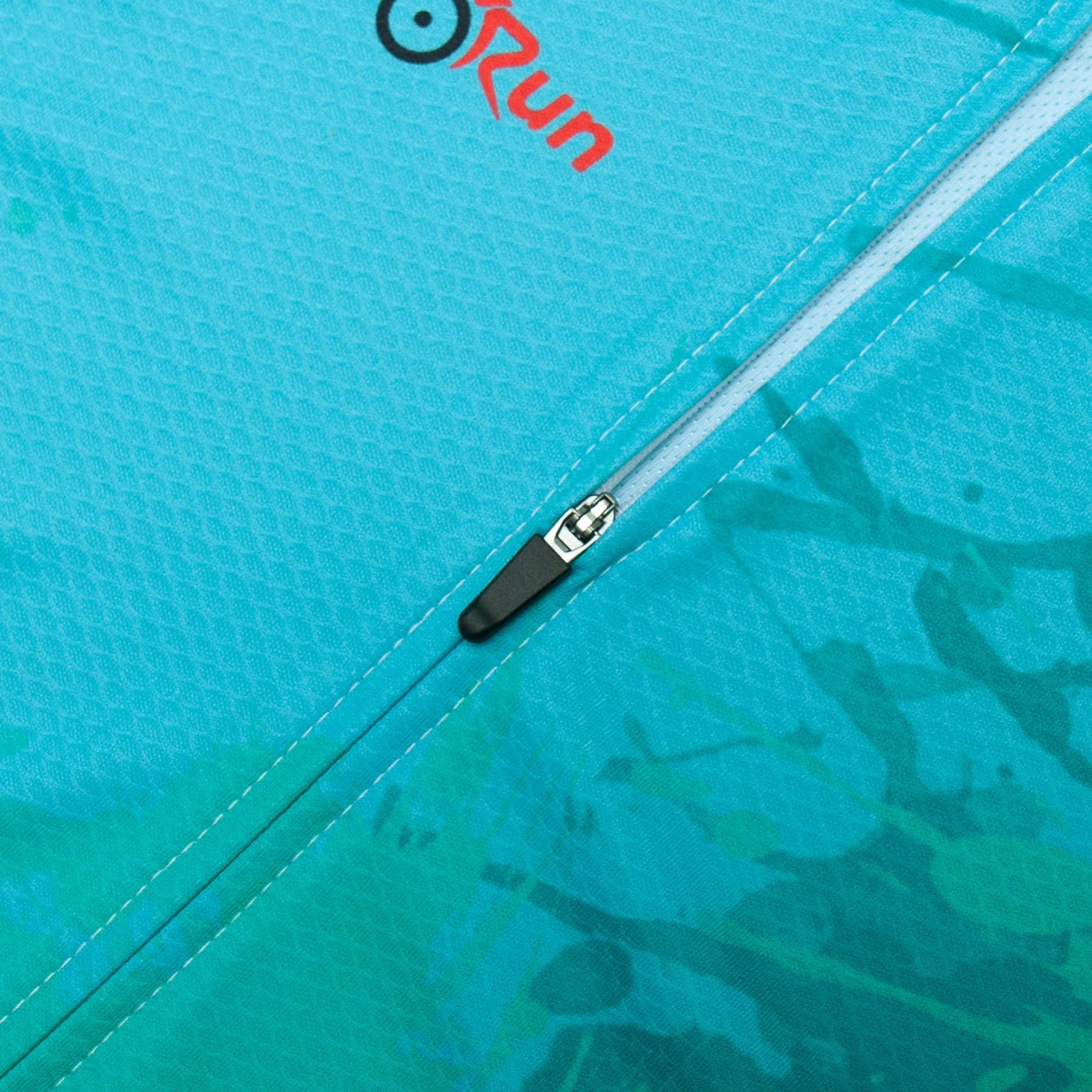 Light blue paint splash cycling jersey for women