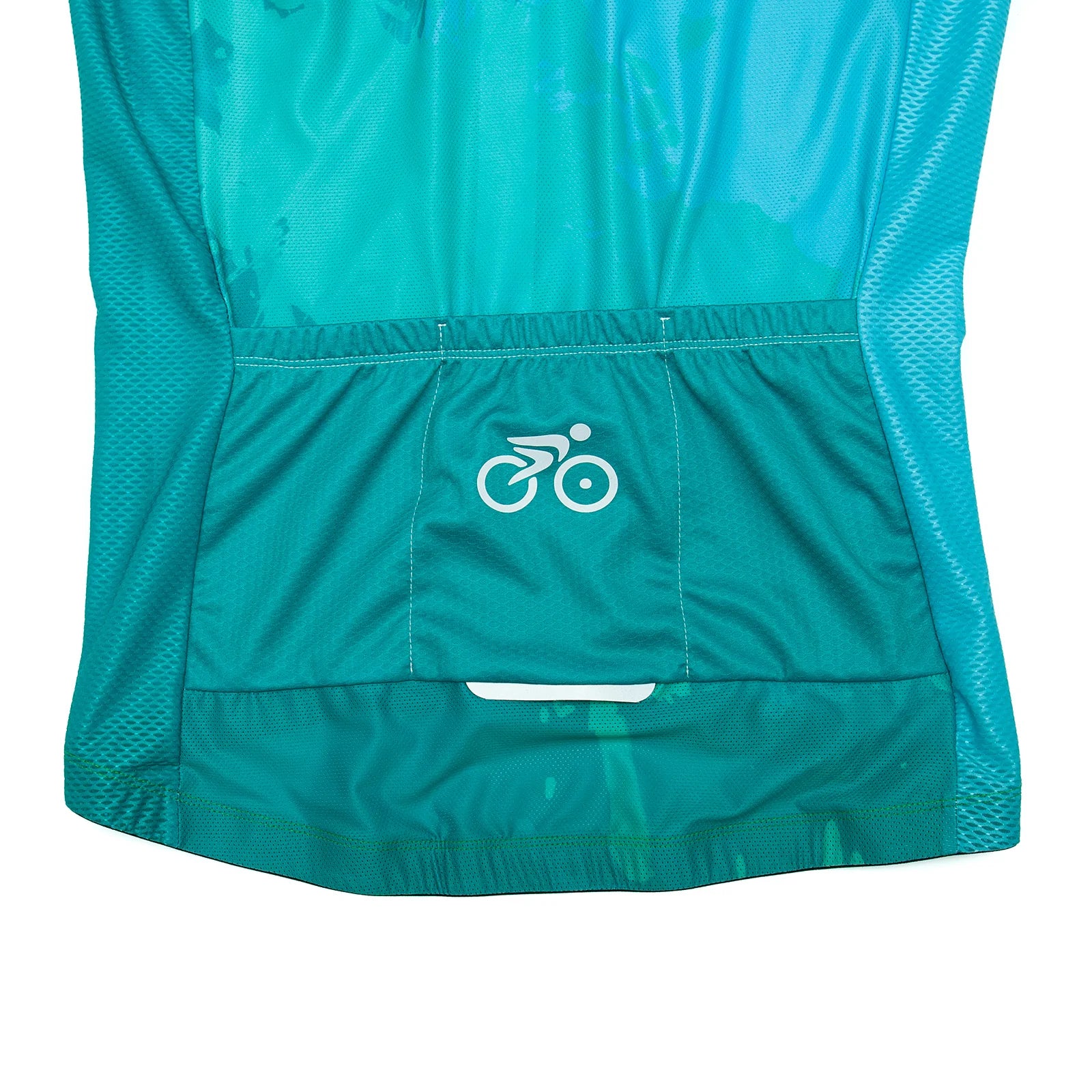 Light blue paint splash cycling jersey for women