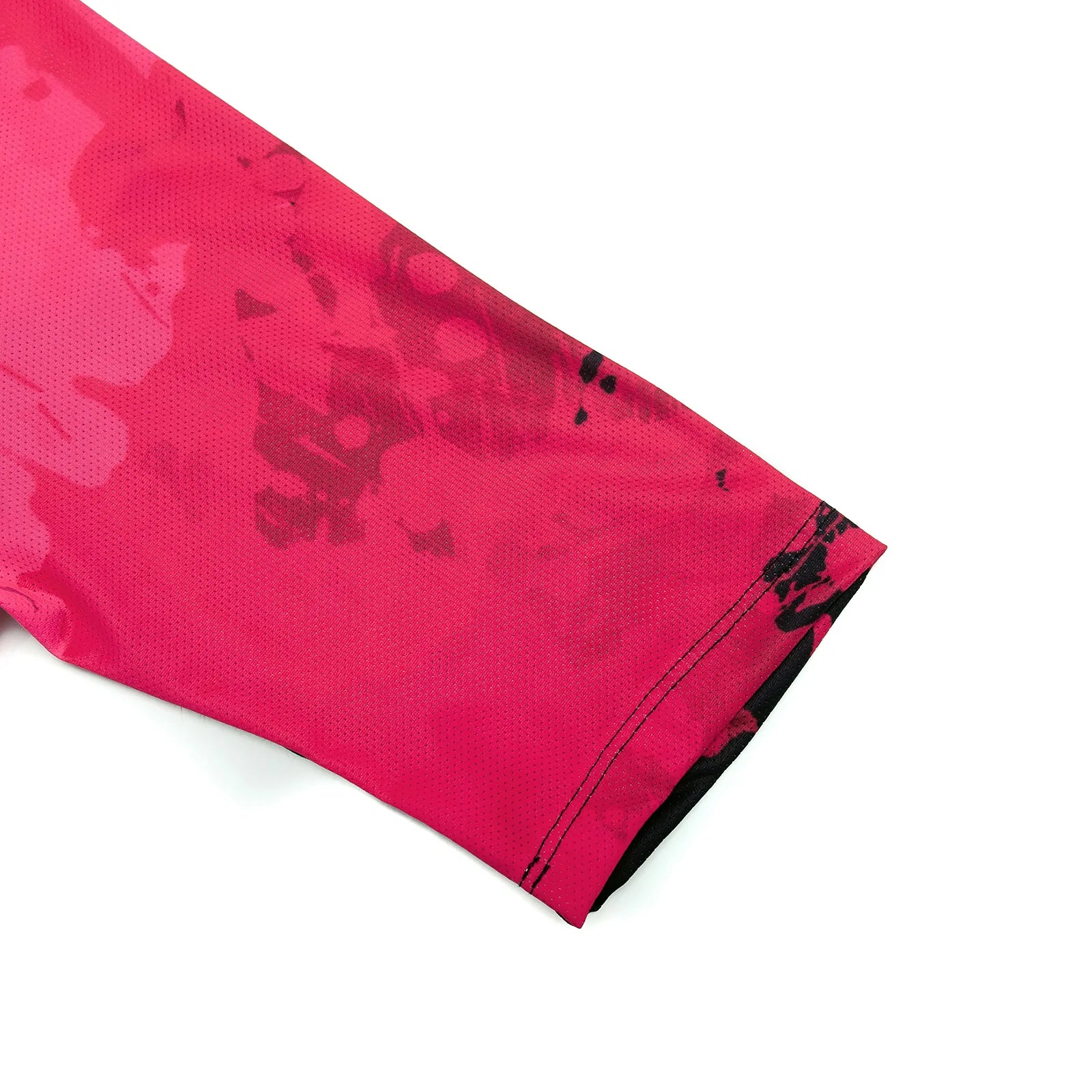 Pink red paint splash cycling jersey for women