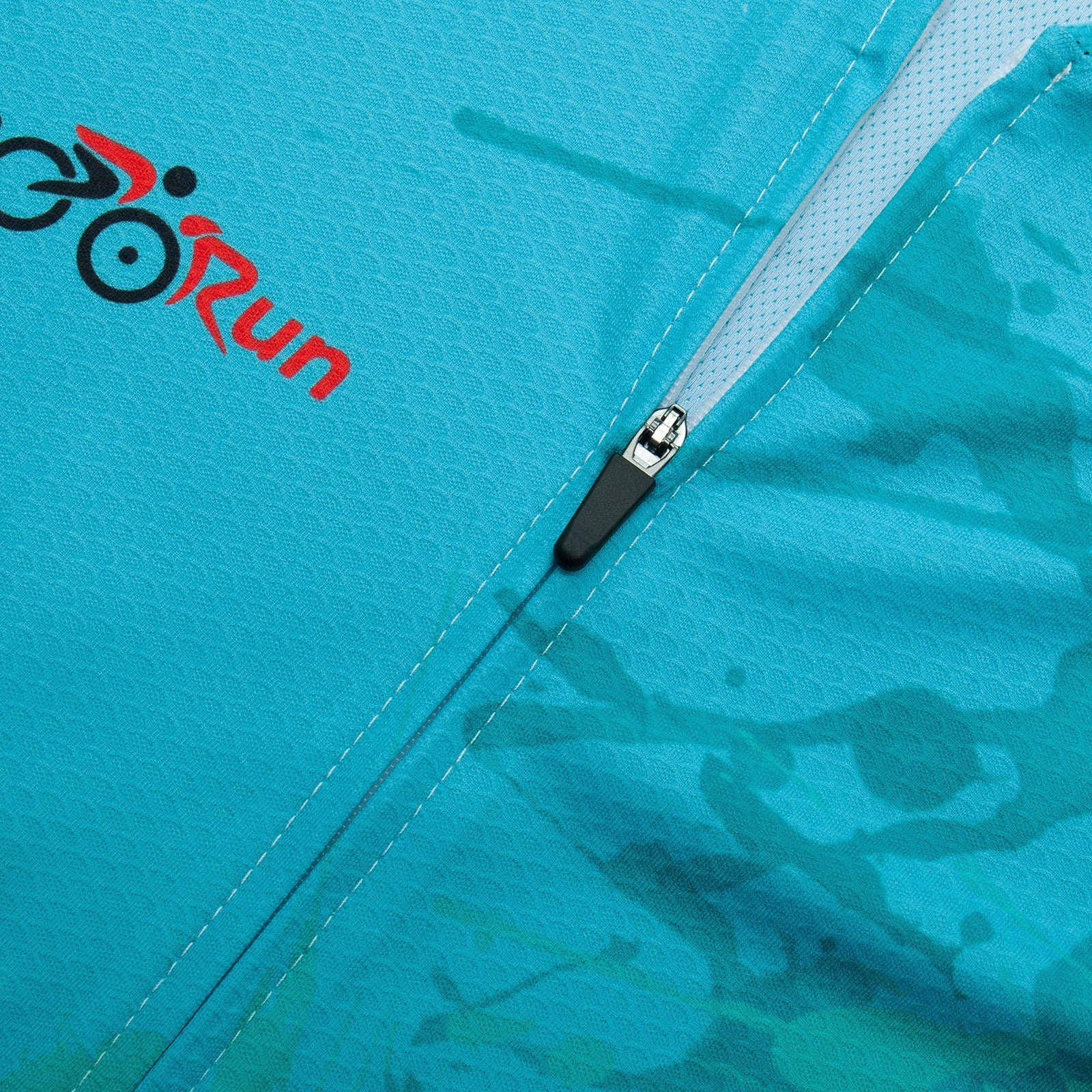 Light blue paint splash Long Sleeve cycling jersey for women