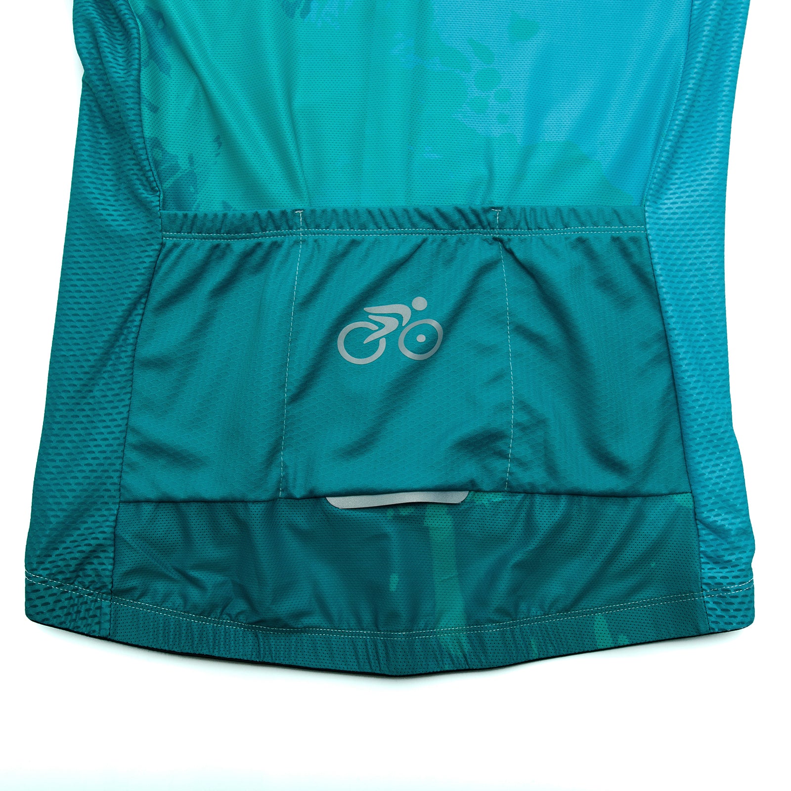 Light blue paint splash Long Sleeve cycling jersey