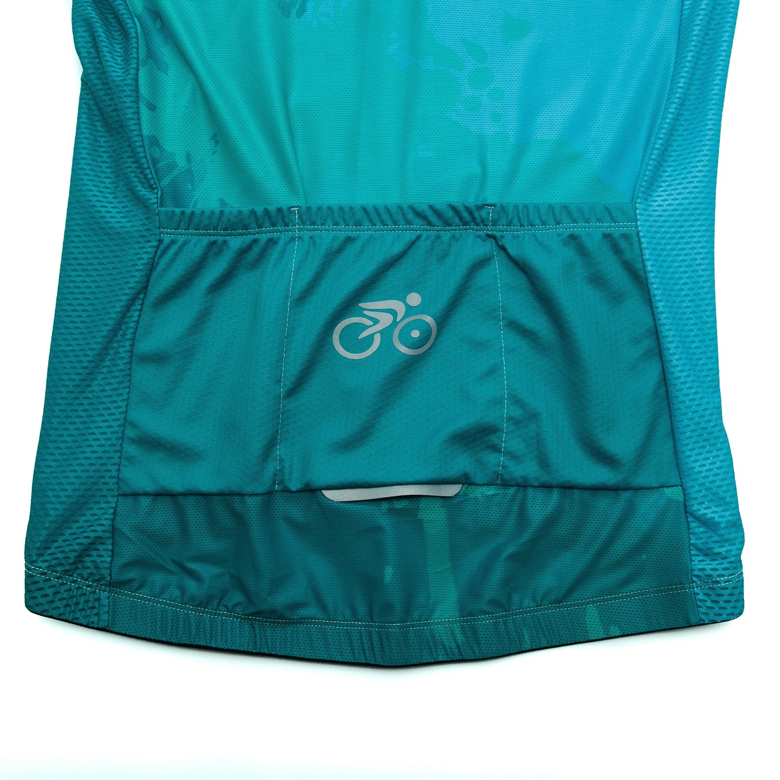 Light blue paint splash Long Sleeve cycling jersey for women