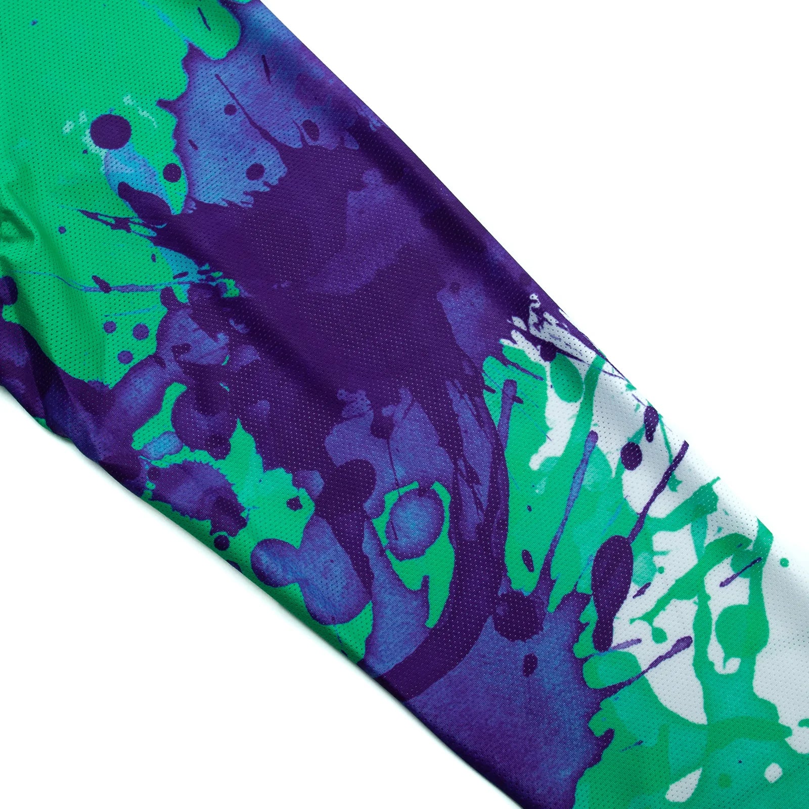 Green blue paint splash Long Sleeve cycling jersey for women