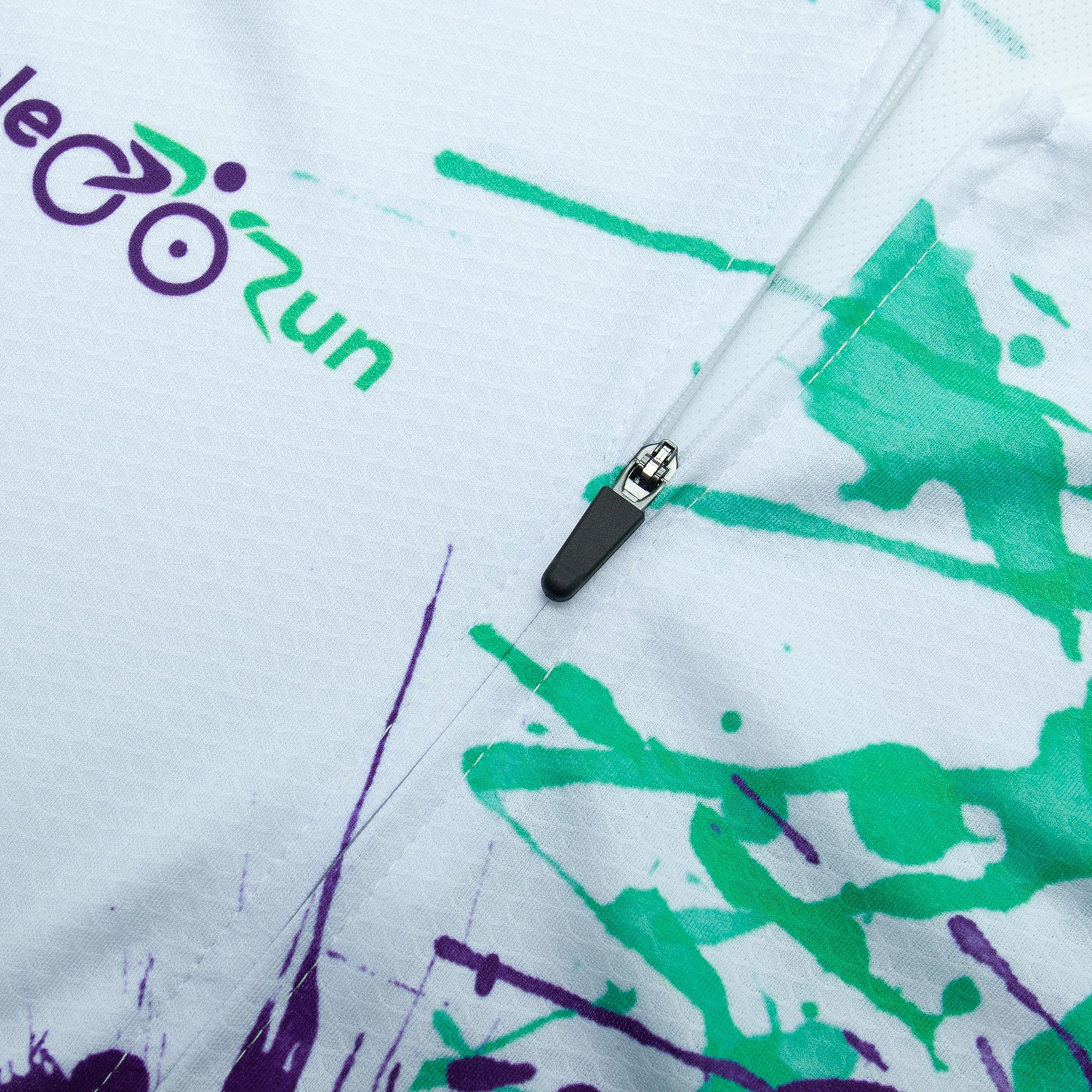 Green blue paint splash Long Sleeve cycling jersey