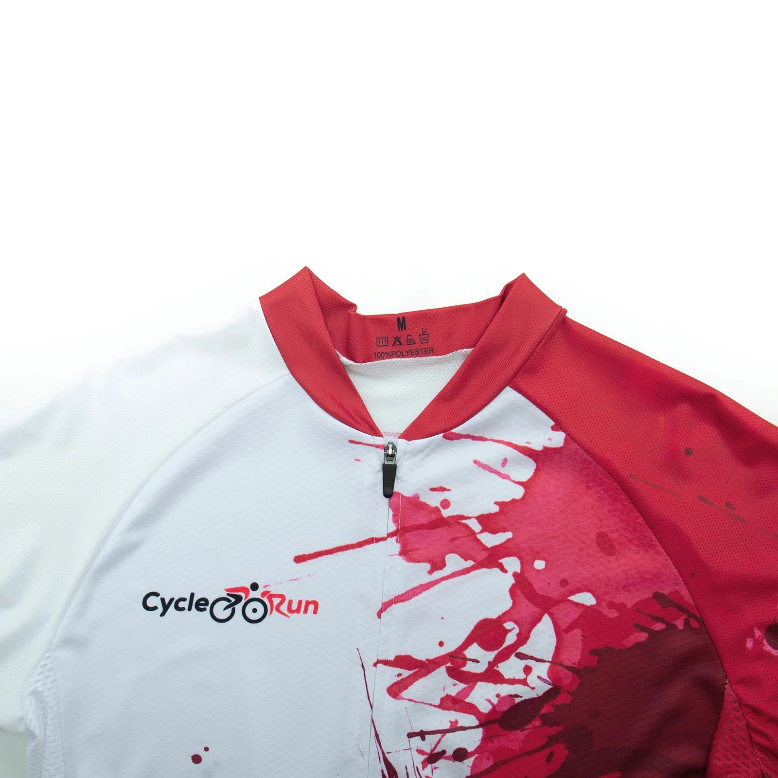 Cycling Jersey Paint Splash White and Black Long Sleeve for women