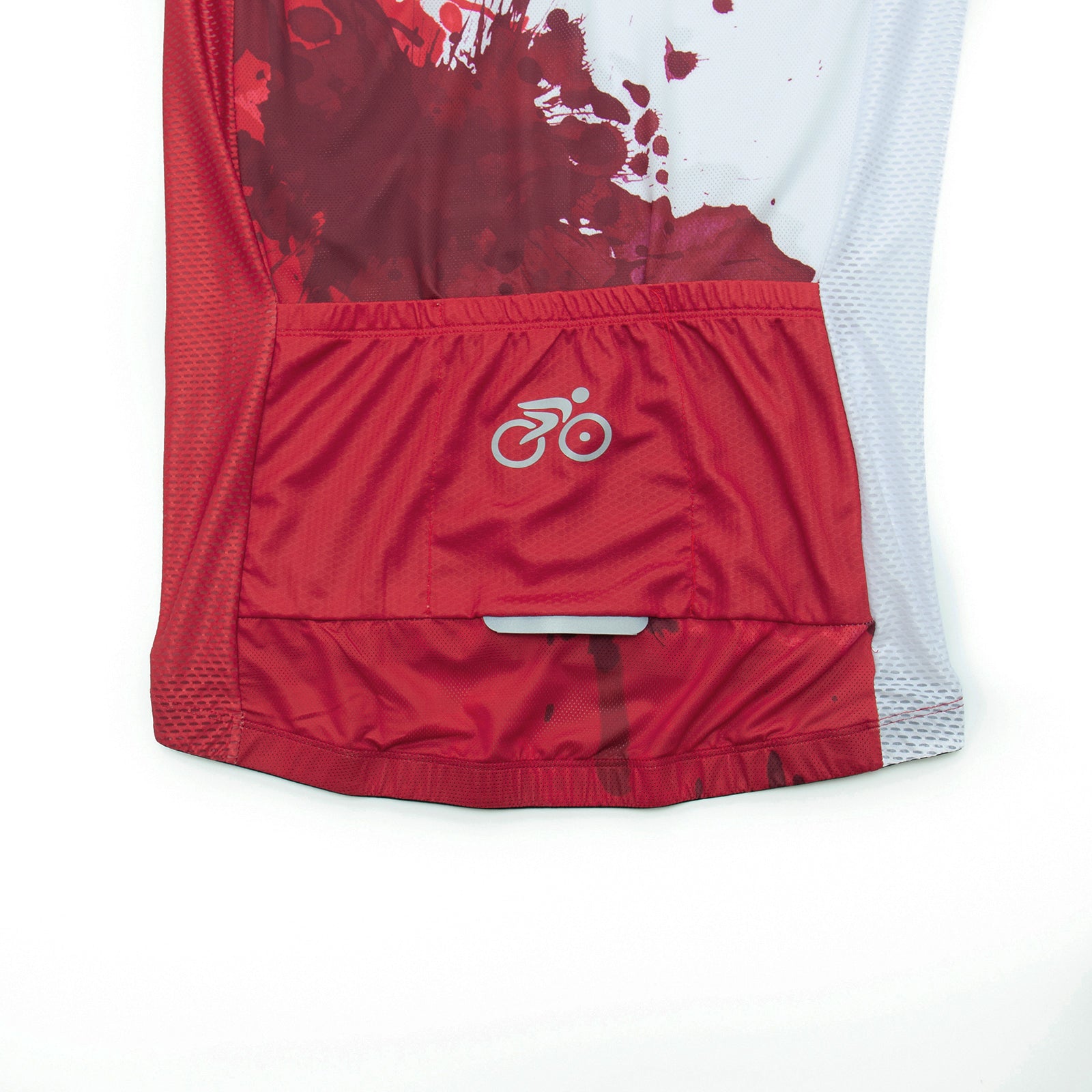 Cycling Jersey Paint Splash White and Black Long Sleeve