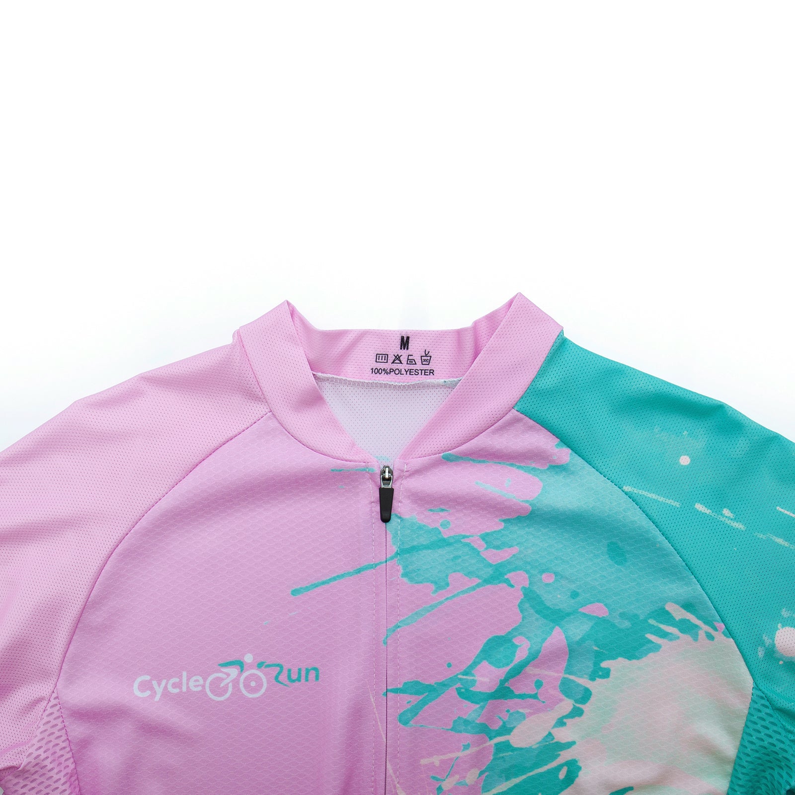 Blue paint splash Long Sleeve cycling jersey