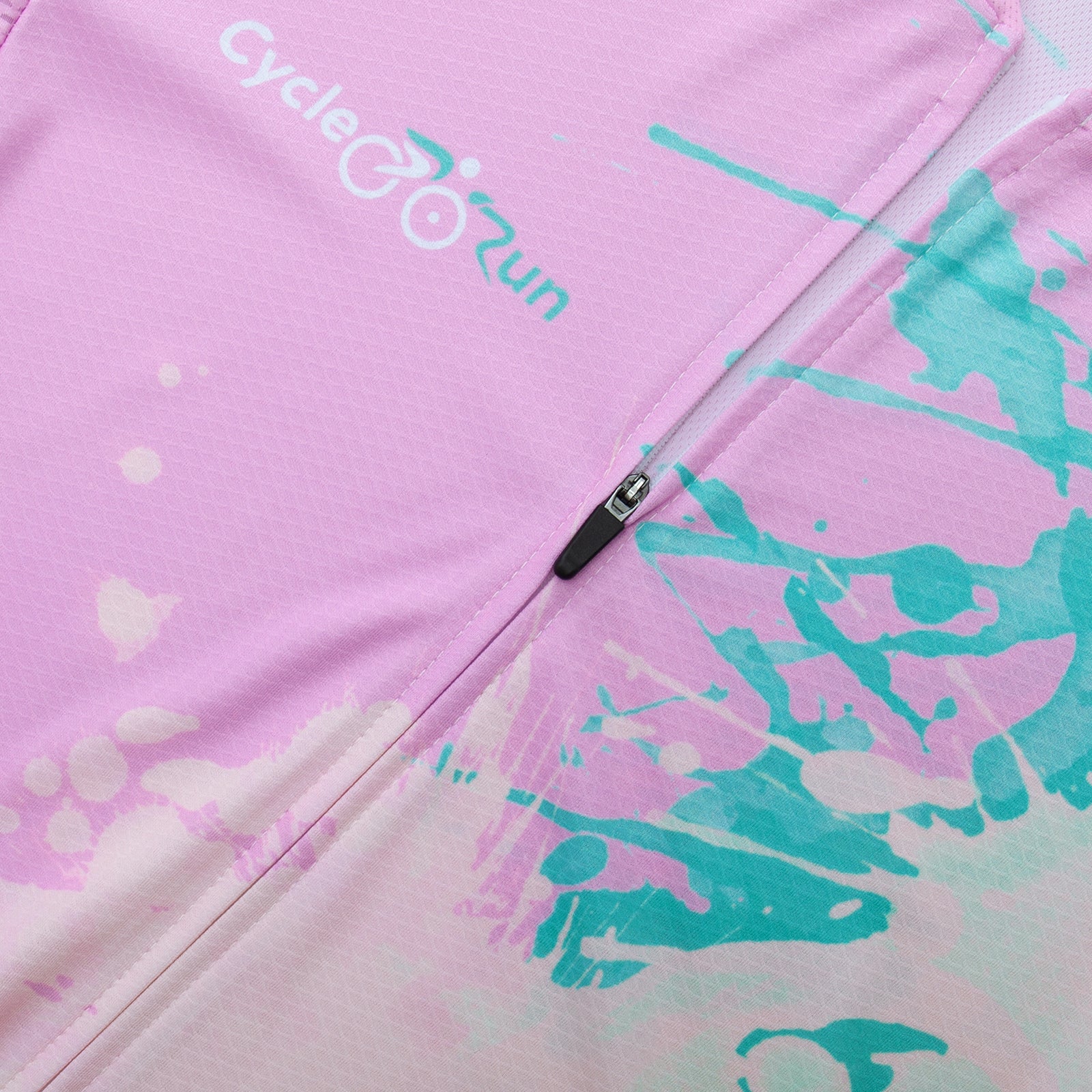 Blue paint splash Long Sleeve cycling jersey