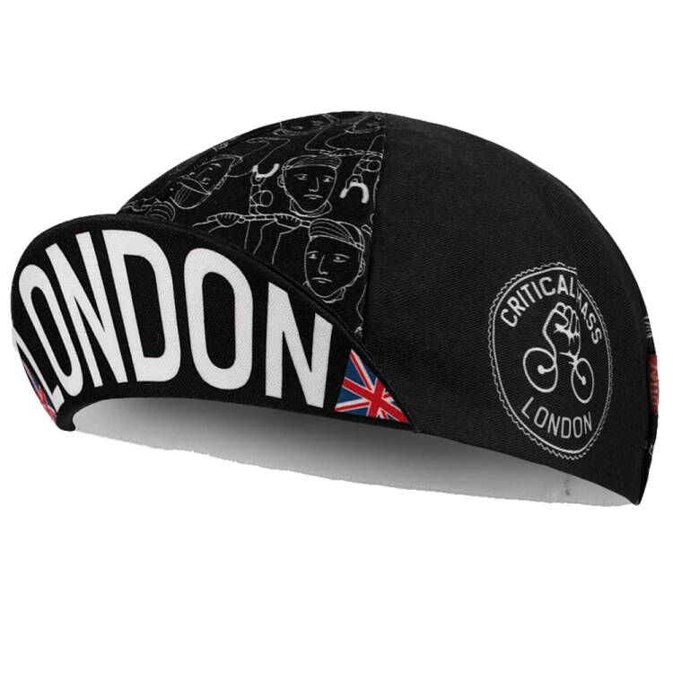 U.K London Cycling Caps Charcoal Gold Ride Headwear  One Size