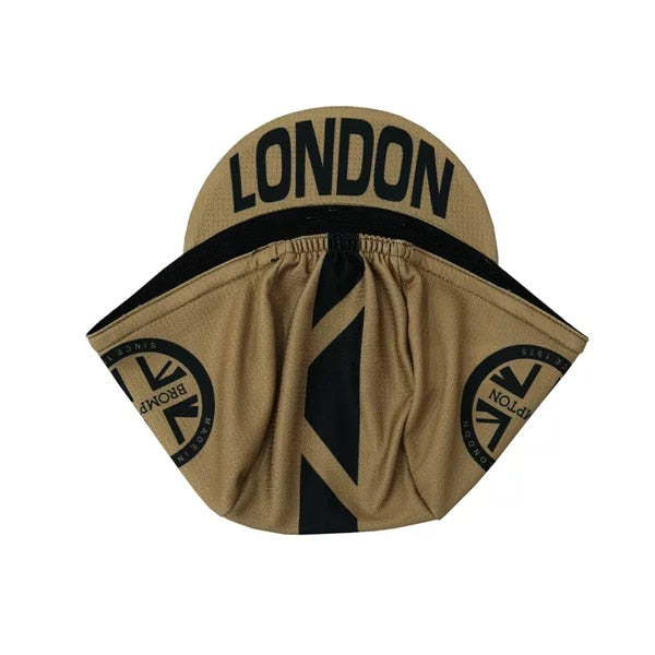 U.K London Cycling Caps Charcoal Gold Ride Headwear  One Size