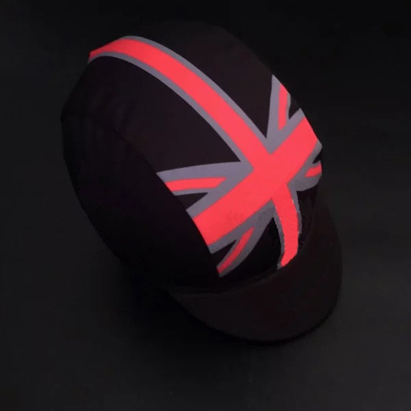 U.K London Cycling Caps Charcoal Gold Ride Headwear  One Size