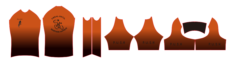 P U S H Cycling Jersey and shorts