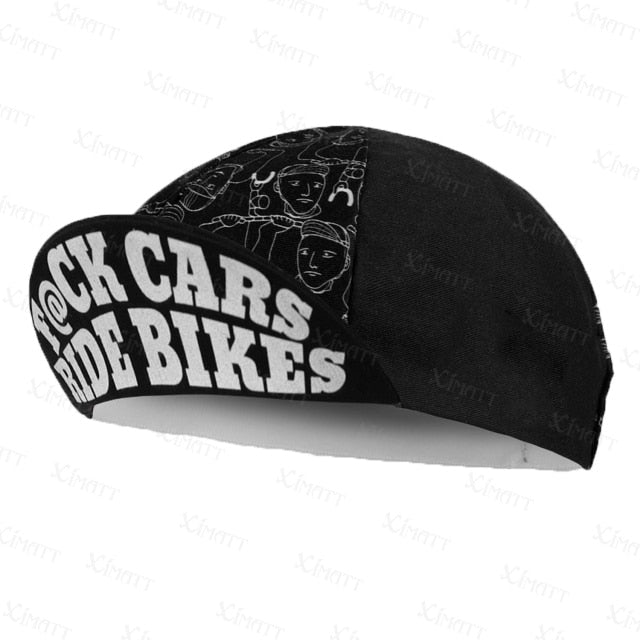 Classic Retro Polyester Black Series Cycling Caps