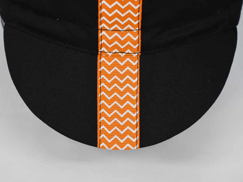 Cotton Cycling Caps Orange Strip Water Ripples Bike Hat Head Wear One Size Fits