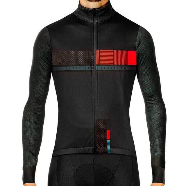 Winter cycling jersey long sleeve  thermal fleece - Cycle-Run