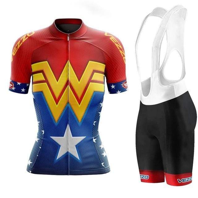 Summer wonder womens short sleeve cycling jersey sets r mtb pro team clothing bike - Cycle-Run